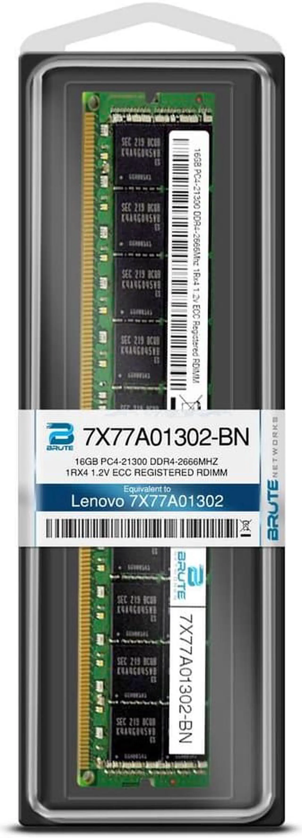 Alt view image 3 of 3 - 7X77A01302 - Lenovo Compatible 16GB PC4-21300 DDR4-2666Mhz 1Rx4 1.2v Registered RDIMM