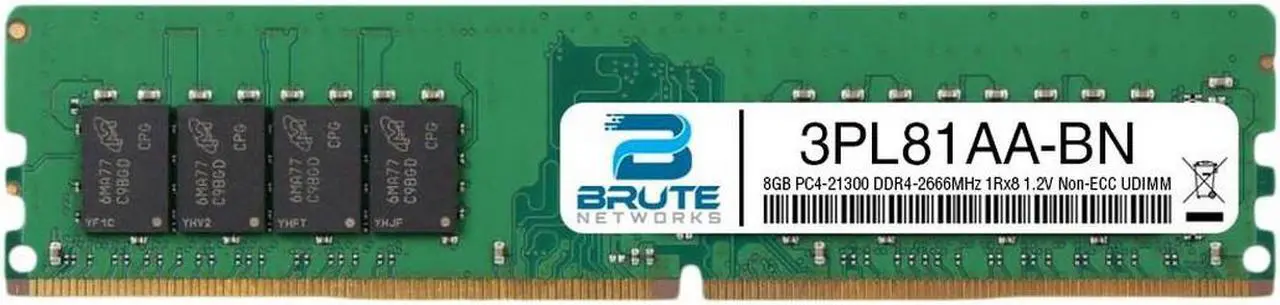 Main image of 3PL81AA - HP Compatible 8GB PC4-21300 DDR4-2666MHz 1Rx8 1.2V Non-ECC UDIMM