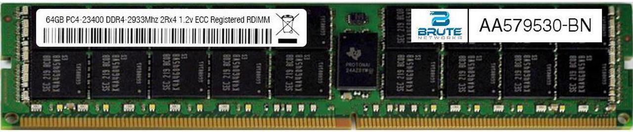 Main image of AA579530 - Dell Compatible 64GB PC4-23400 DDR4-2933Mhz 2Rx4 1.2v ECC Registered RDIMM