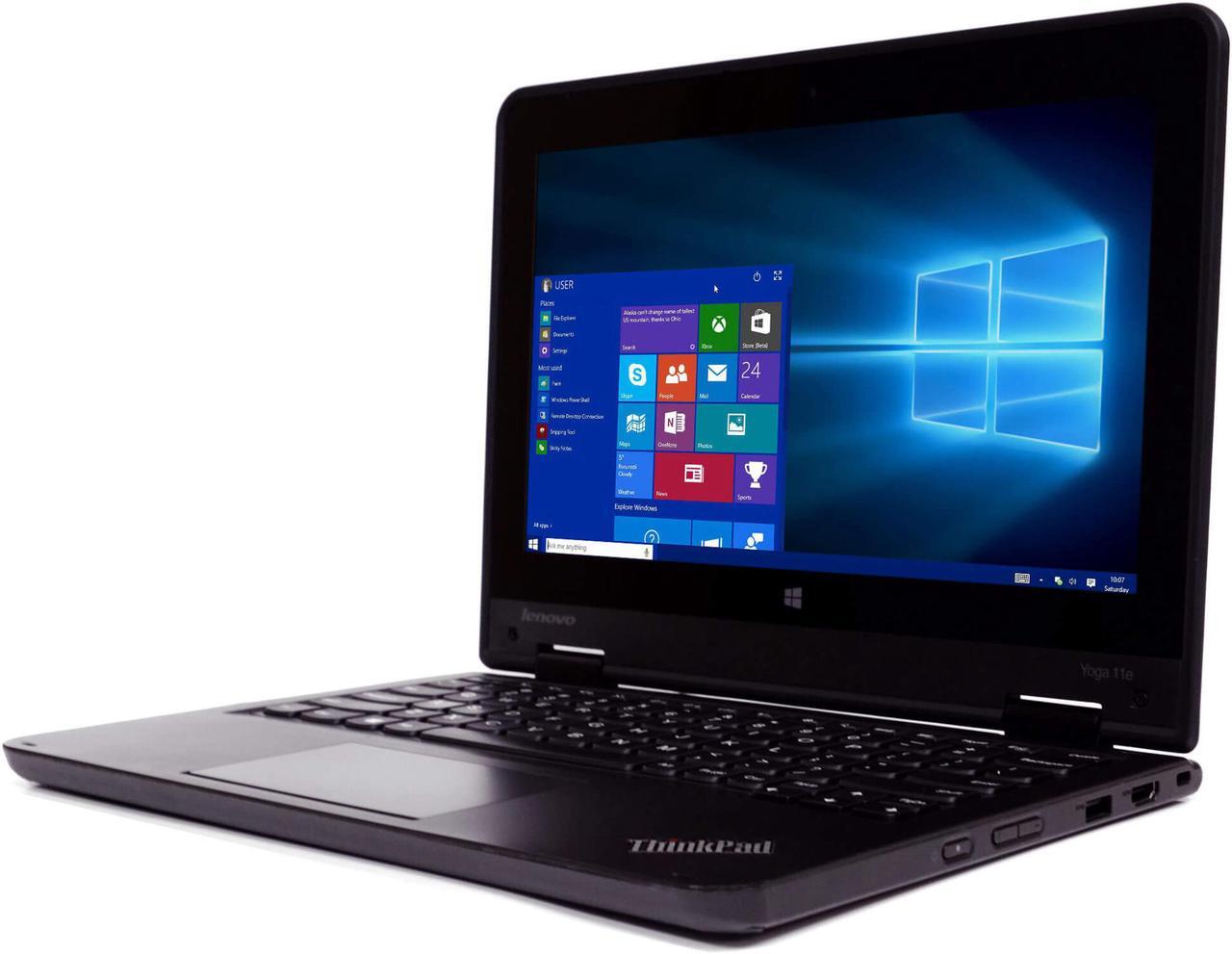 Alt view image 5 of 7 - Lenovo Thinkpad Yoga 11E 11.6" Touchscreen Laptop PC Convertible Ultrabook, Intel Quad-Core, 128GB Solid State Drive, 4GB RAM, Bluetooth, Windows 10 Home