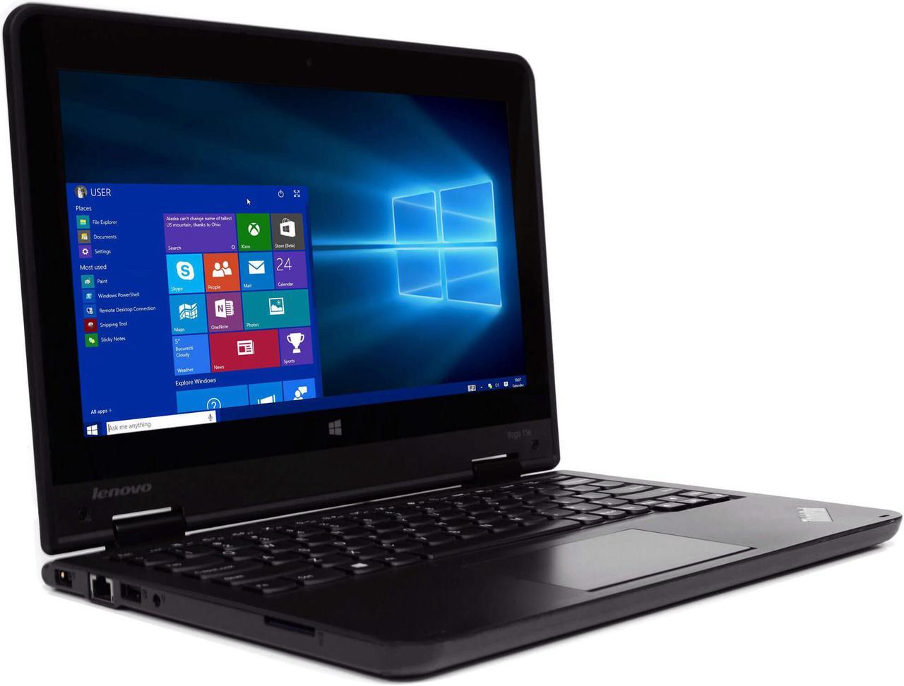 Alt view image 4 of 7 - Lenovo Thinkpad Yoga 11E 11.6" Touchscreen Laptop PC Convertible Ultrabook, Intel Quad-Core, 128GB Solid State Drive, 4GB RAM, Bluetooth, Windows 10 Home