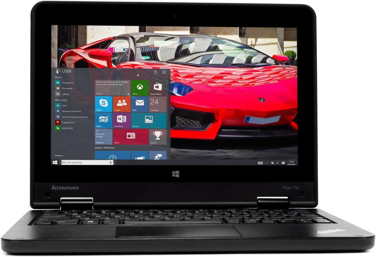 Alt view image 3 of 7 - Lenovo Thinkpad Yoga 11E 11.6" Touchscreen Laptop PC Convertible Ultrabook, Intel Quad-Core, 128GB Solid State Drive, 4GB RAM, Bluetooth, Windows 10 Home