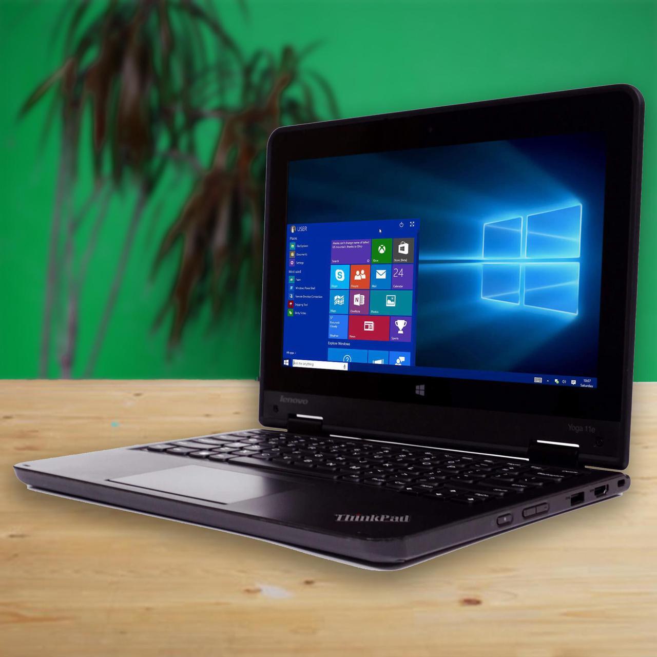 Main image of Lenovo Thinkpad Yoga 11E 11.6" Touchscreen Laptop PC Convertible Ultrabook, Intel Quad-Core, 128GB Solid State Drive, 4GB RAM, Bluetooth, Windows 10 Home
