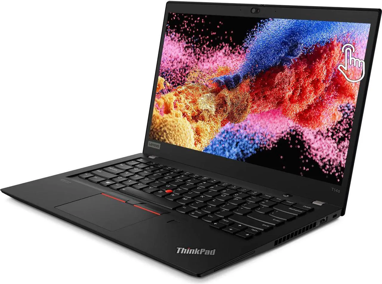 Alt view image 3 of 6 - Lenovo Thinkpad T14s (Gen 1) 14" Touchscreen Laptop, i7 10510U 1.8Ghz, 16GB DDR4, 256GB NVMe SSD, 1080p Full HD, Thunderbolt 3, HDMI, Webcam, Windows 10 Pro (Grade BLCD)