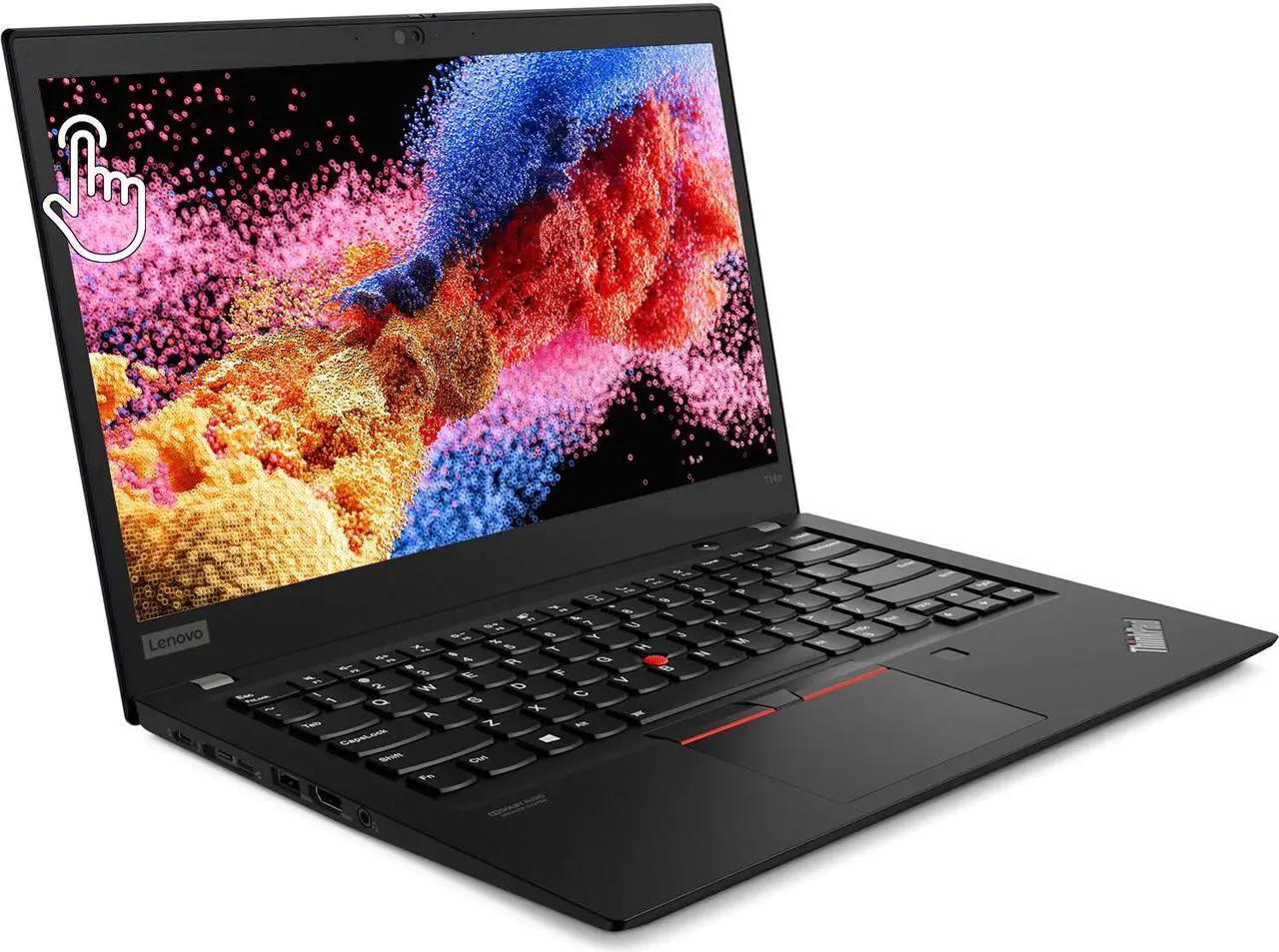 Alt view image 2 of 6 - Lenovo Thinkpad T14s (Gen 1) 14" Touchscreen Laptop, i7 10510U 1.8Ghz, 16GB DDR4, 256GB NVMe SSD, 1080p Full HD, Thunderbolt 3, HDMI, Webcam, Windows 10 Pro (Grade BLCD)