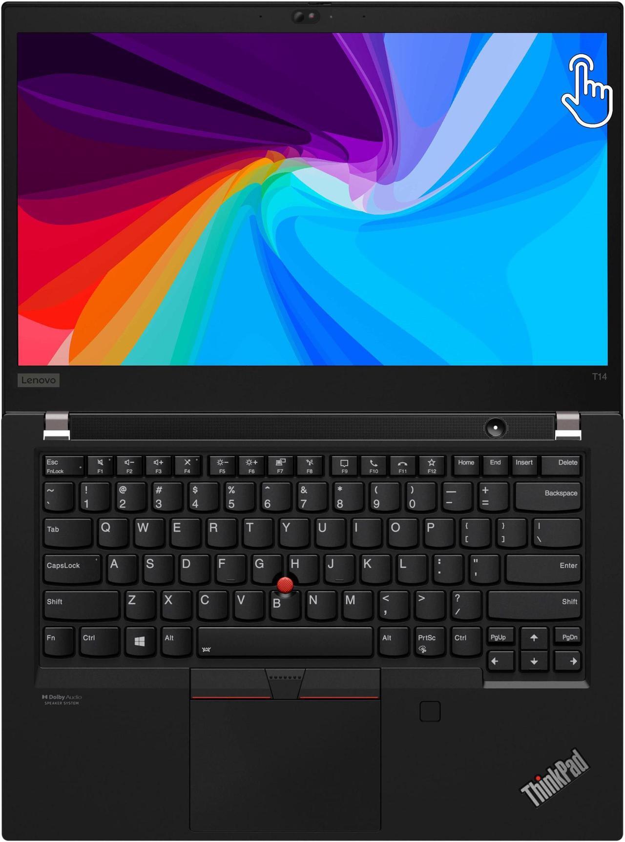 Alt view image 6 of 7 - Lenovo Thinkpad T14 Gen 2 14" Touchscreen Laptop, i5 1145G7 2.6Ghz, 16GB DDR4, 256GB NVMe SSD, 1080p Full HD, Thunderbolt 4, HDMI, Webcam, Windows 11 Pro - Black (Grade B)