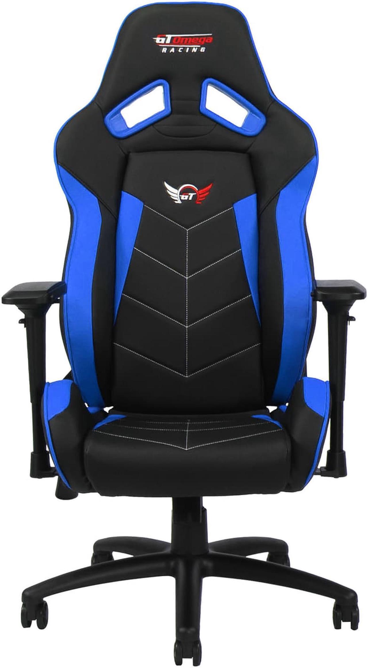 Main image of GT Omega ELITE Racing Office Gaming Chair Black And Blue Leather