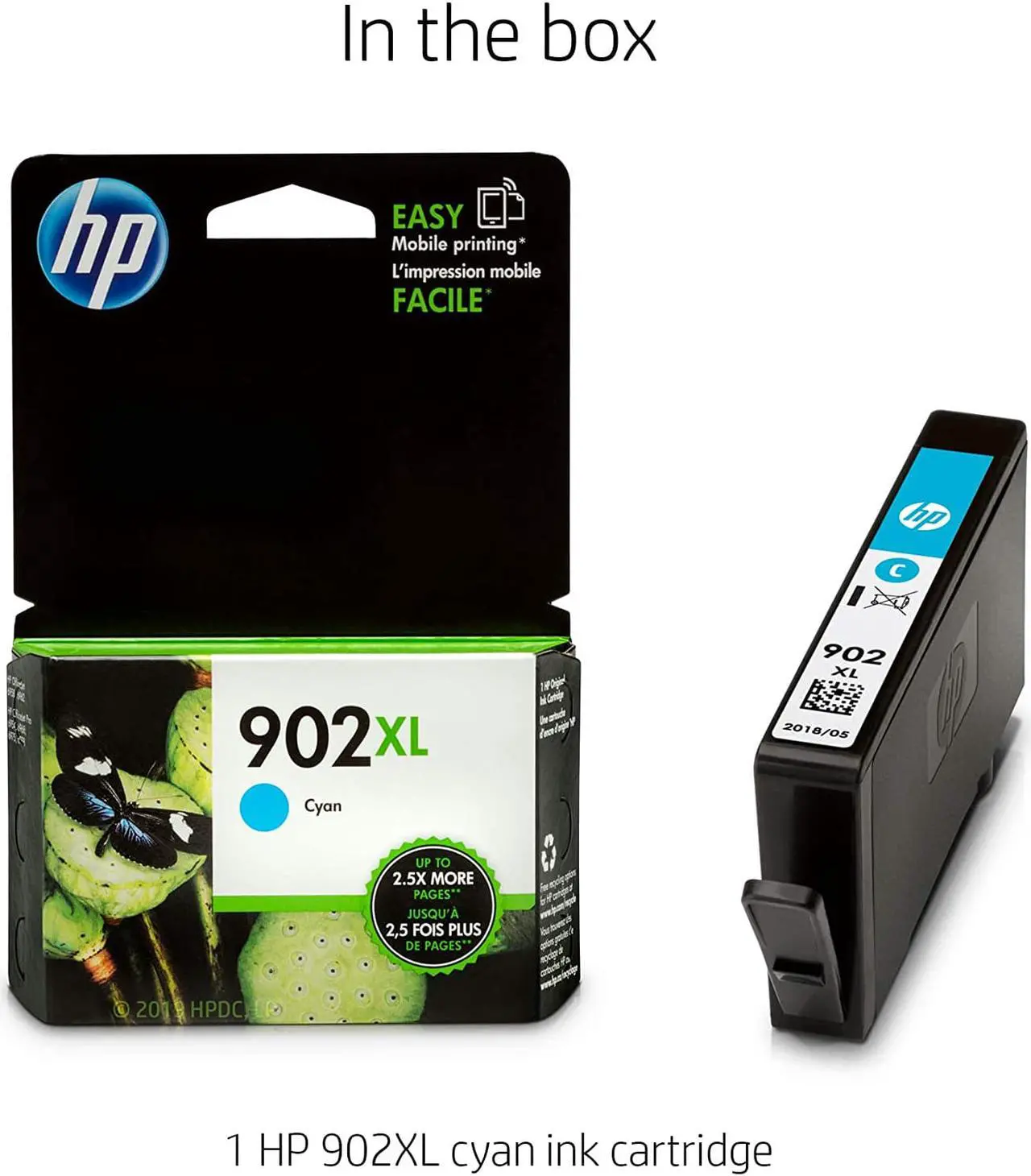 Alt view image 6 of 20 - HP 902XL High Yield Cyan Original Ink Cartridge, ~750 pages, T6M02AN#140