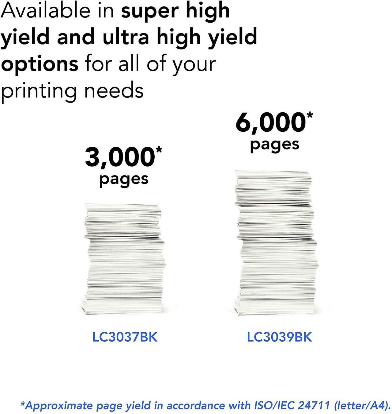 Alt view image 6 of 14 - Brother LC3039BK Ultra High Yield INKvestment Ink Cartridge - Black