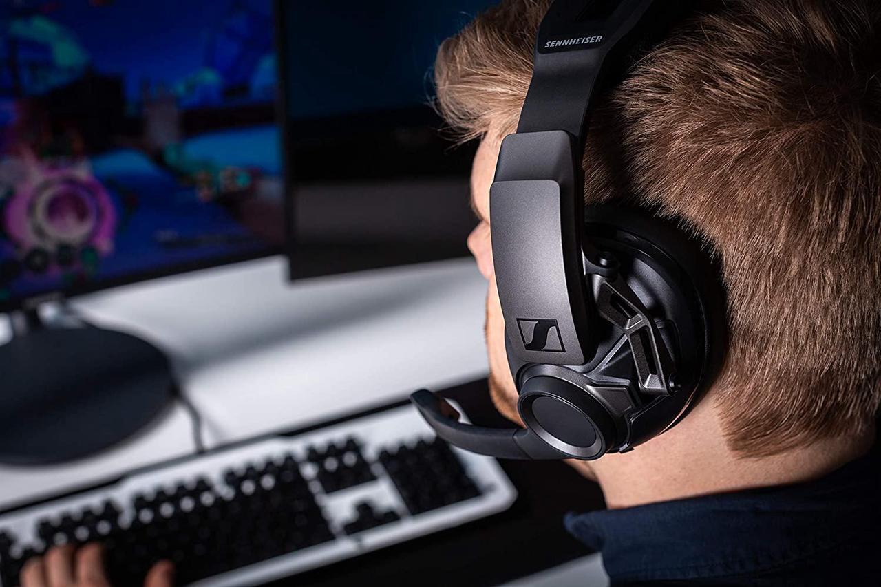 Alt view image 12 of 14 - Sennheiser GSP 670 Wireless Gaming Headset, Low-Latency Bluetooth, 7.1 Surround Sound, Noise-Cancelling Mic, Flip-to-Mute, Audio Presets, For Windows PC, PS4, and Smartphones
