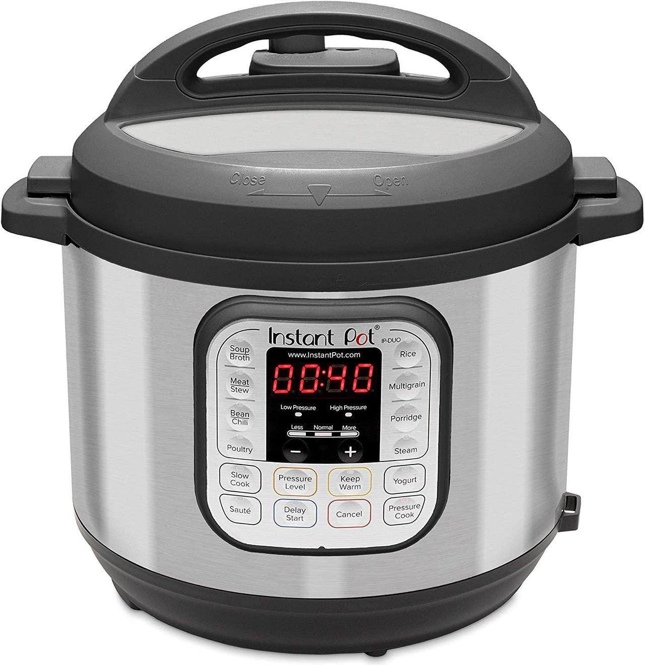 Instant Pot 7-in-1 Programmable Pressure Cooker with Stainless Steel Cooking Pot and Exterior (6-Quart/1000-Watt)