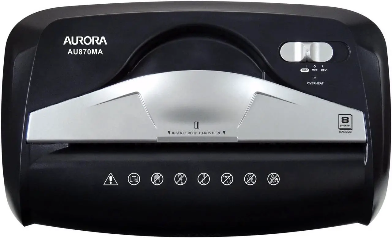 Alt view image 8 of 11 - Aurora AU870MA High-Security 8-Sheet Micro-Cut Paper, Credit Card Shredder