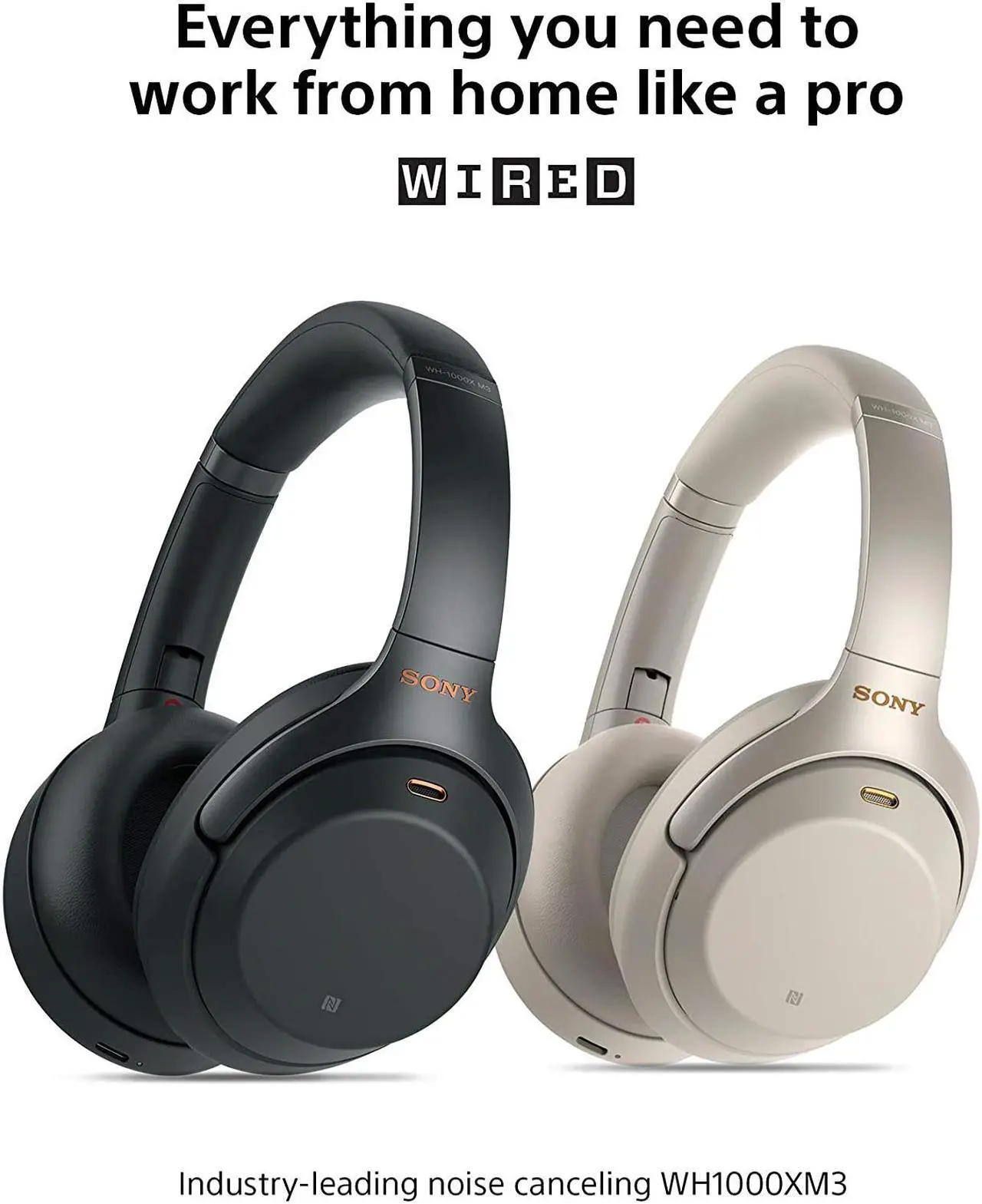 Alt view image 13 of 20 - Sony WH-1000XM3/B Wireless Industry-Leading Noise-Cancelling Over-Ear Headphones (Black)