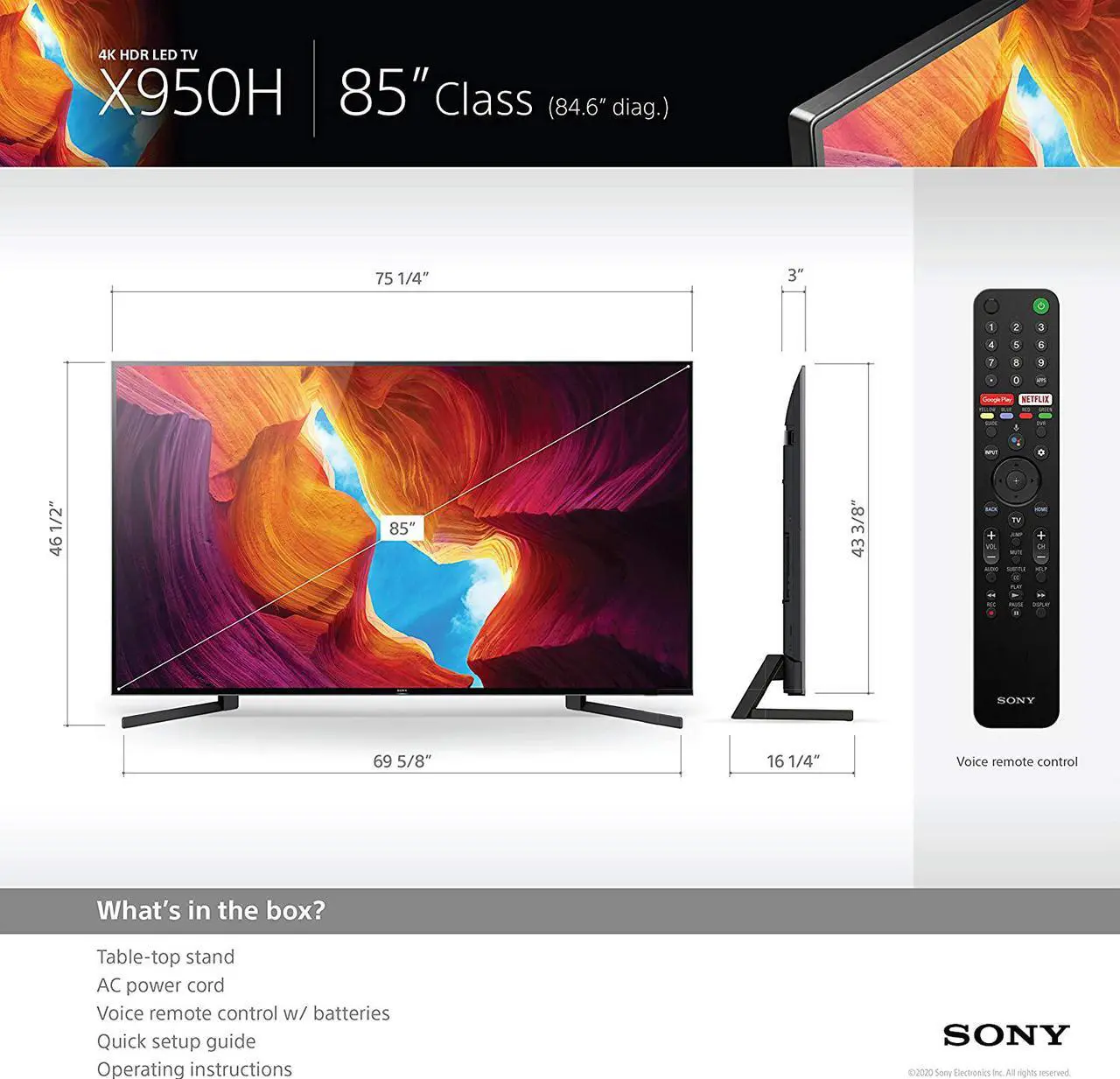 Alt view image 18 of 20 - Sony XBR-85X950H 85" BRAVIA 4K Ultra HD HDR Smart TV