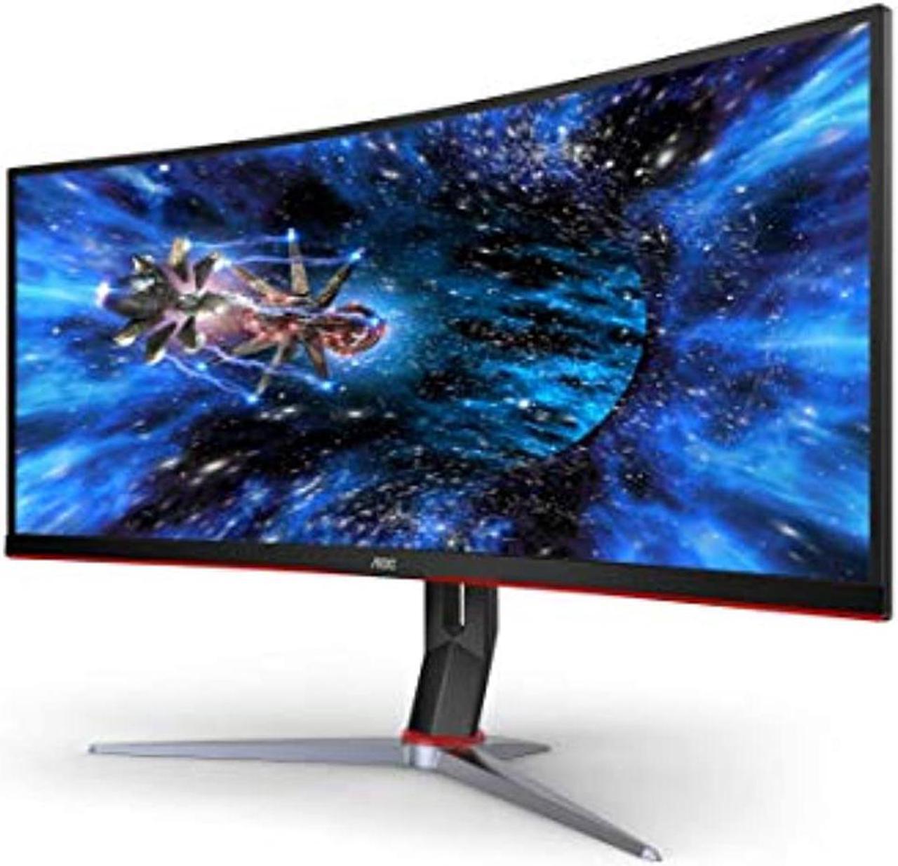 Alt view image 11 of 14 - AOC CU34G2X 34" Curved Frameless Immersive Gaming Monitor, UltraWide QHD 3440x1440, VA Panel, 1ms 144Hz Freesync, Height Adjustable, 3-Yr Zero Dead Pixels