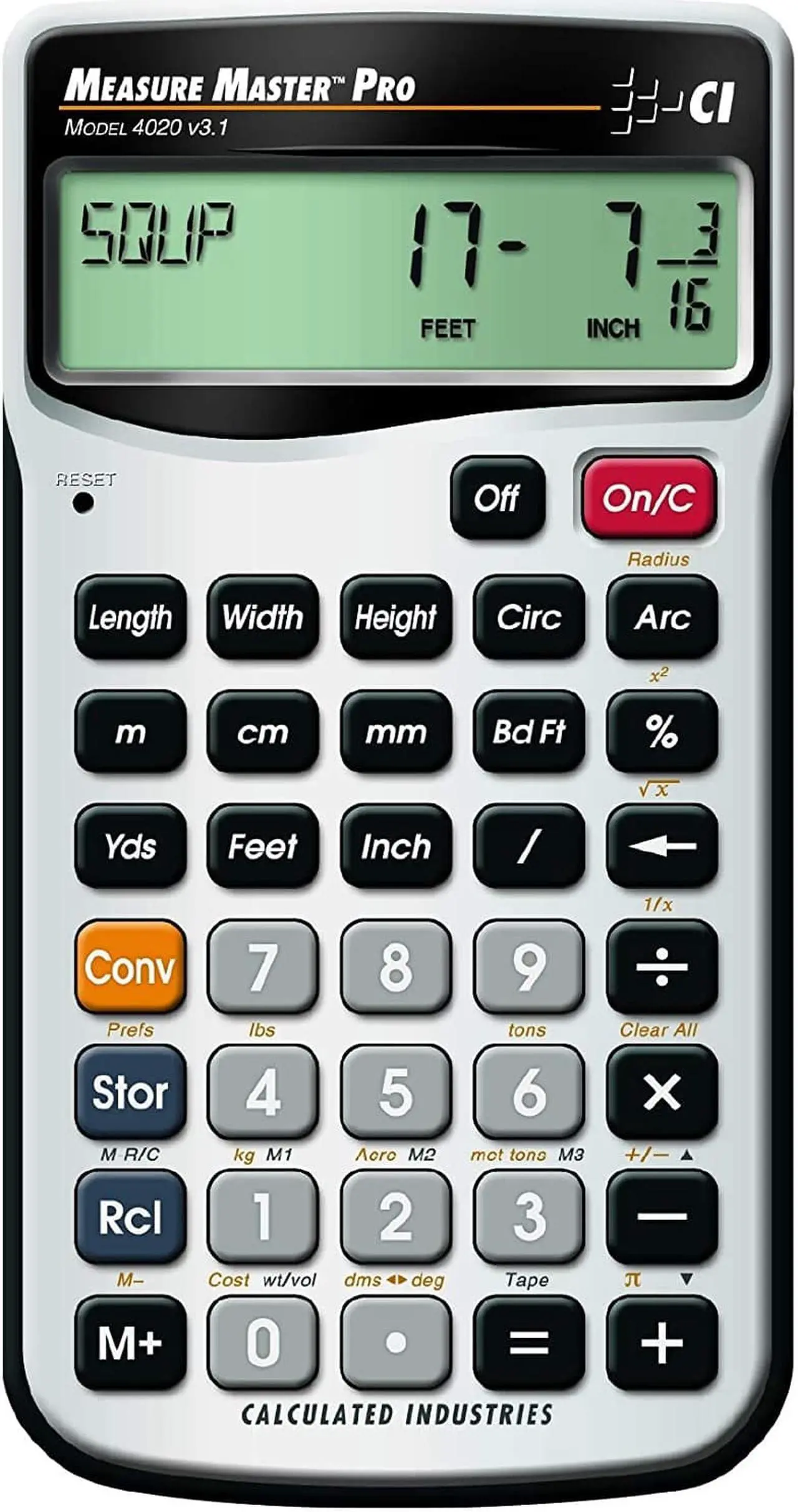 Alt view image 5 of 20 - Calculator,Construction,5.5x0.5x2.9 CALCULATED INDUSTRIES 4020