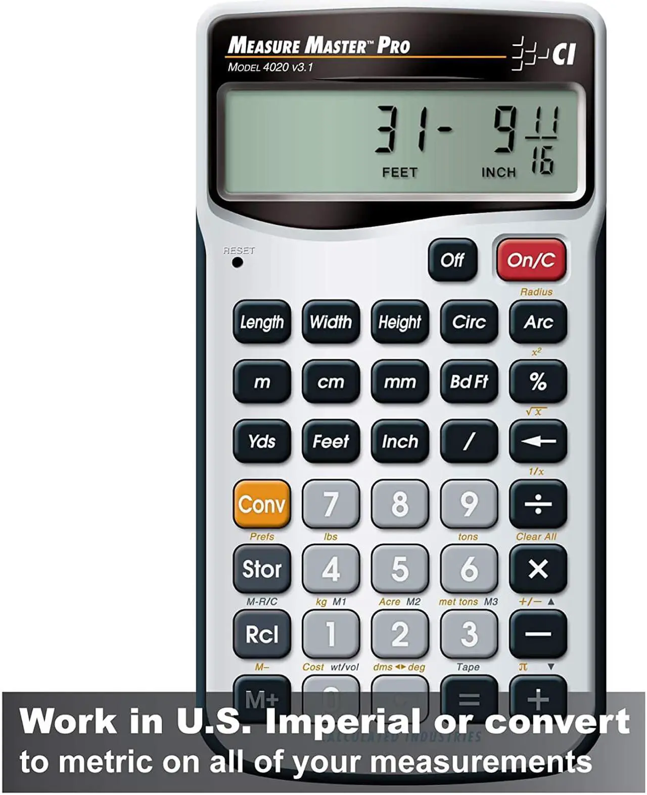 Alt view image 6 of 20 - Calculator,Construction,5.5x0.5x2.9 CALCULATED INDUSTRIES 4020