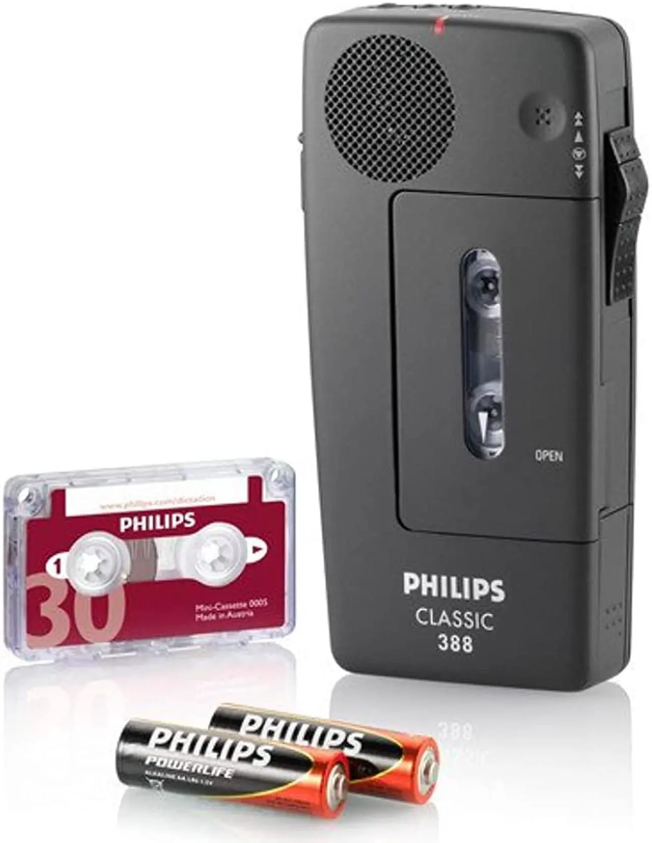 Alt view image 7 of 7 - Philips - LFH0388/00B - Philips Speech PM388 Pocket Memo Recorder - Headphone - Portable
