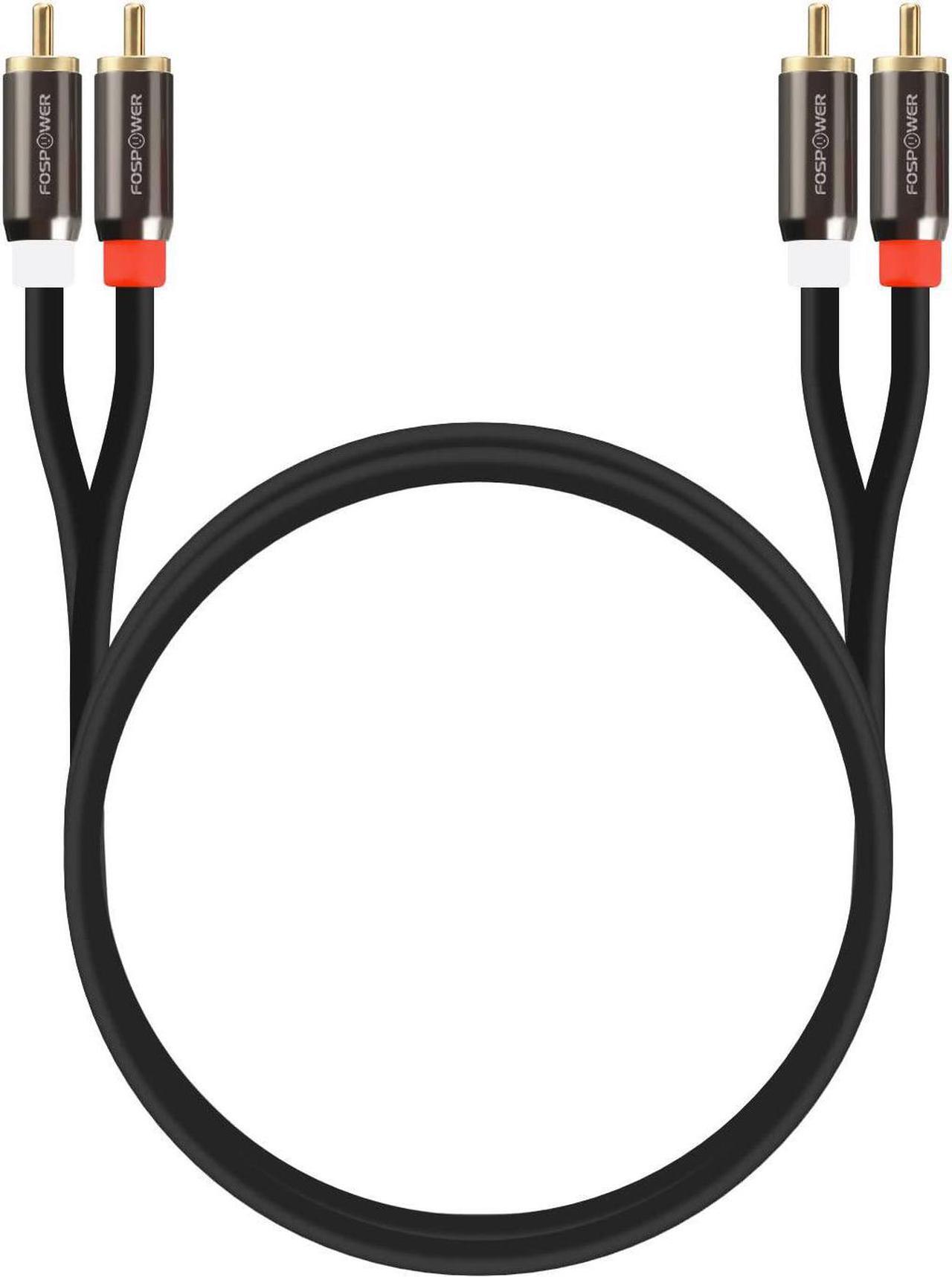 Alt view image 7 of 7 - FosPower (15 Feet) 2 RCA M/M Stereo Audio Cable [24K Gold Plated | Copper Core] 2RCA Male to 2RCA Male [Left/Right] Premium Sound Quality Plug