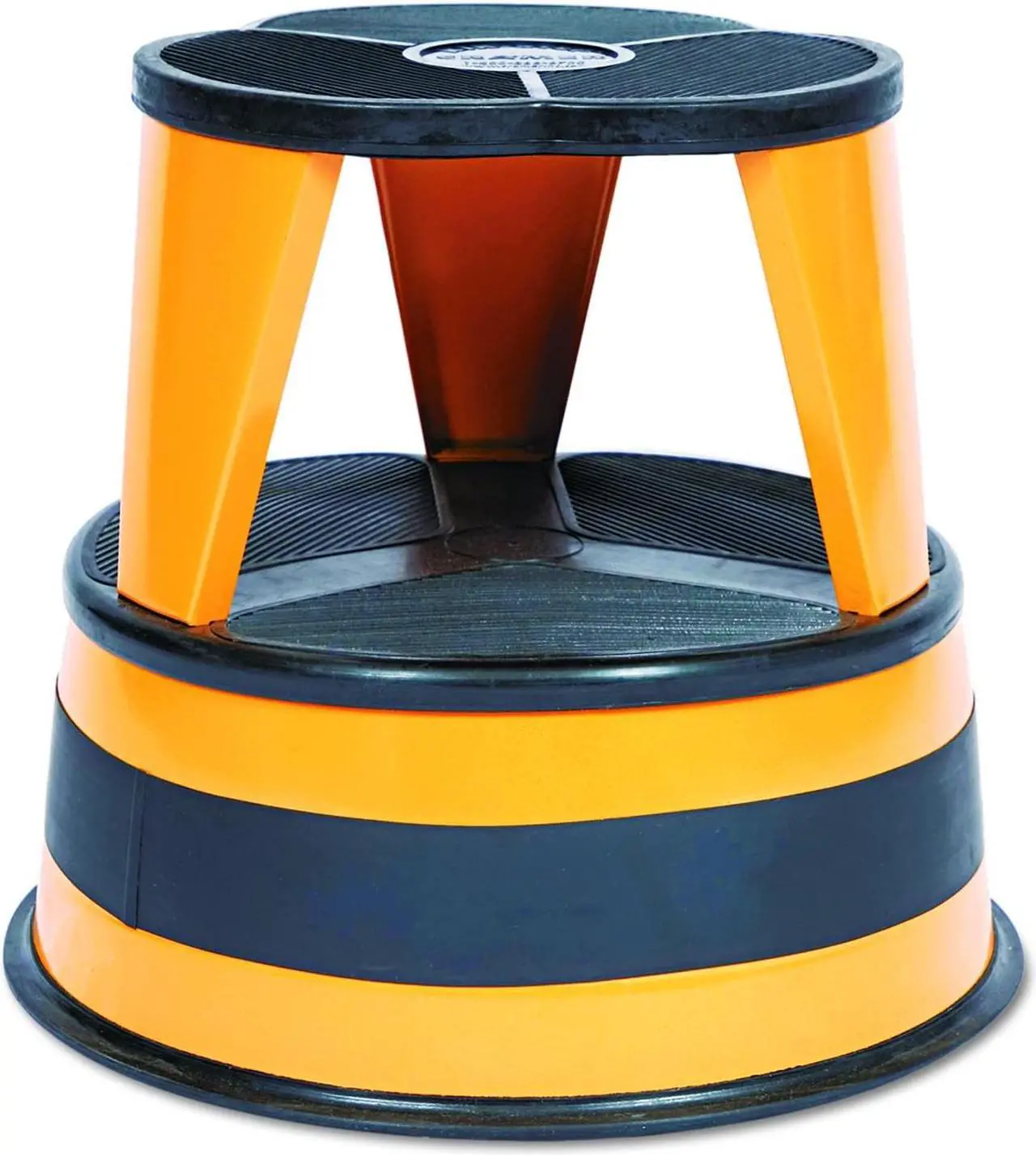 Alt view image 12 of 13 - Cramer Kik-Step Steel Step Stool 350 lb cap 16" dia. x 14 1/4h Orange 100130