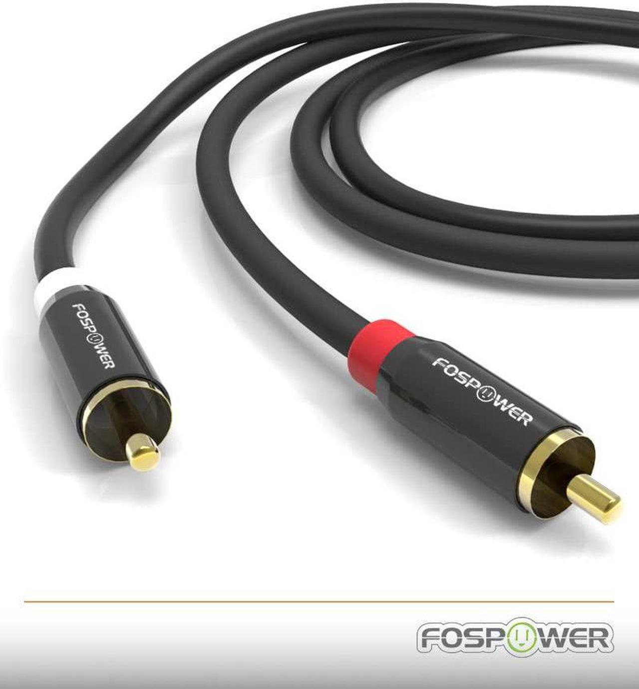 Alt view image 6 of 7 - FosPower (15 Feet) 2 RCA M/M Stereo Audio Cable [24K Gold Plated | Copper Core] 2RCA Male to 2RCA Male [Left/Right] Premium Sound Quality Plug