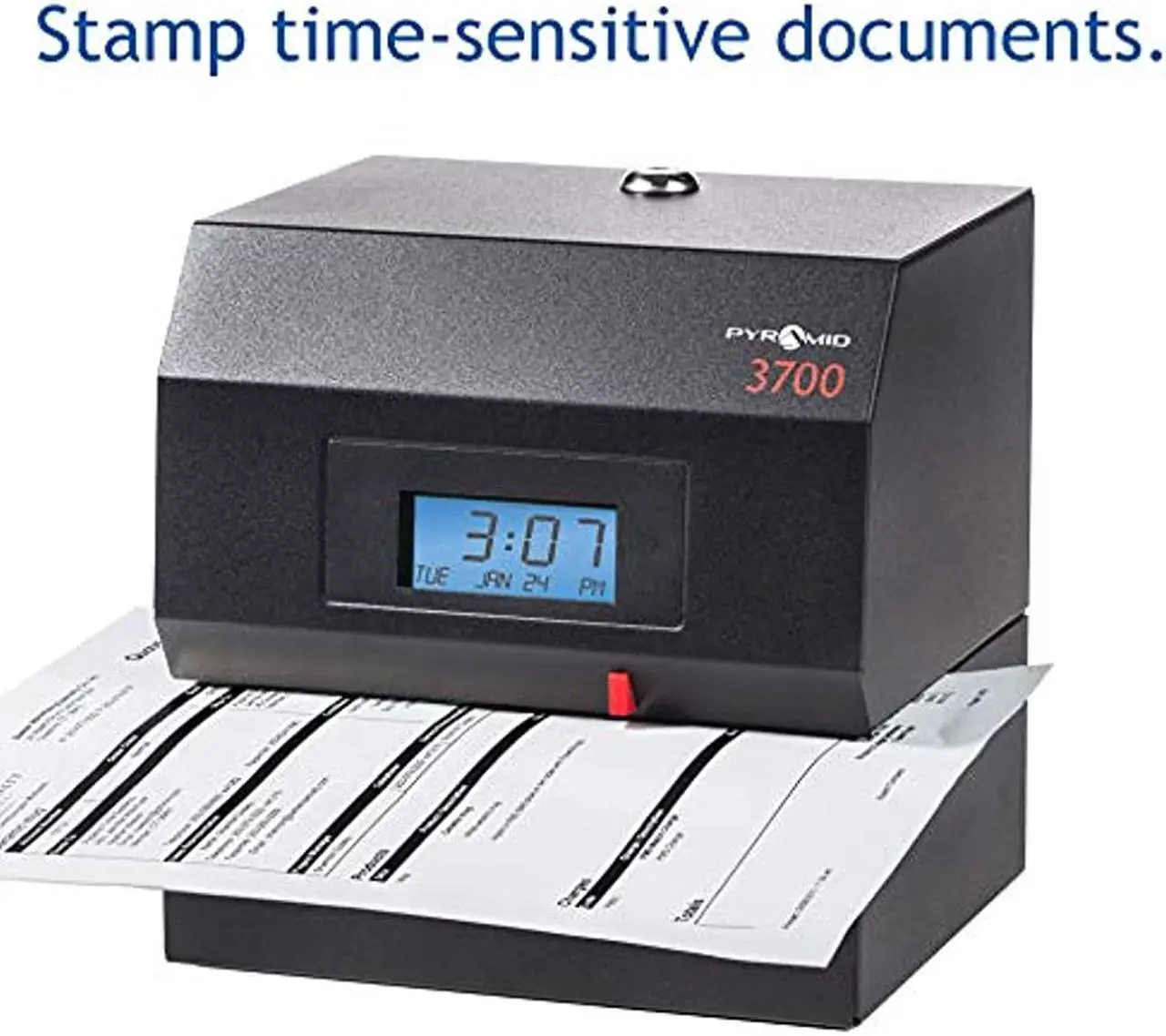Alt view image 10 of 20 - PYRAMID 3700 Time Clock and Document Stamp,Digital,