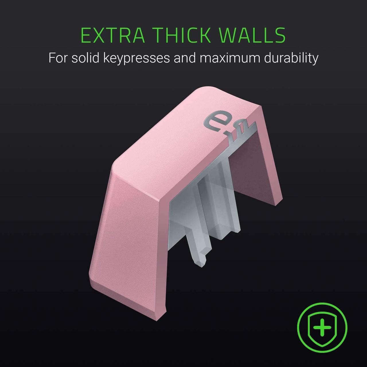Alt view image 3 of 12 - Razer Doubleshot PBT Keycap Upgrade Set for Mechanical & Optical Keyboards: Compatible with Standard 104/105 US and UK layouts - Quartz Pink