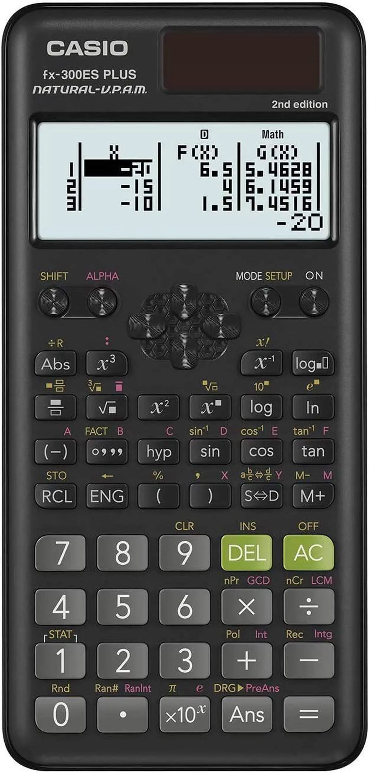 Alt view image 2 of 16 - FX-300ES Plus 2nd Edition Scientific Calculator, 16-Digit LCD, Black FX300ESPLS2