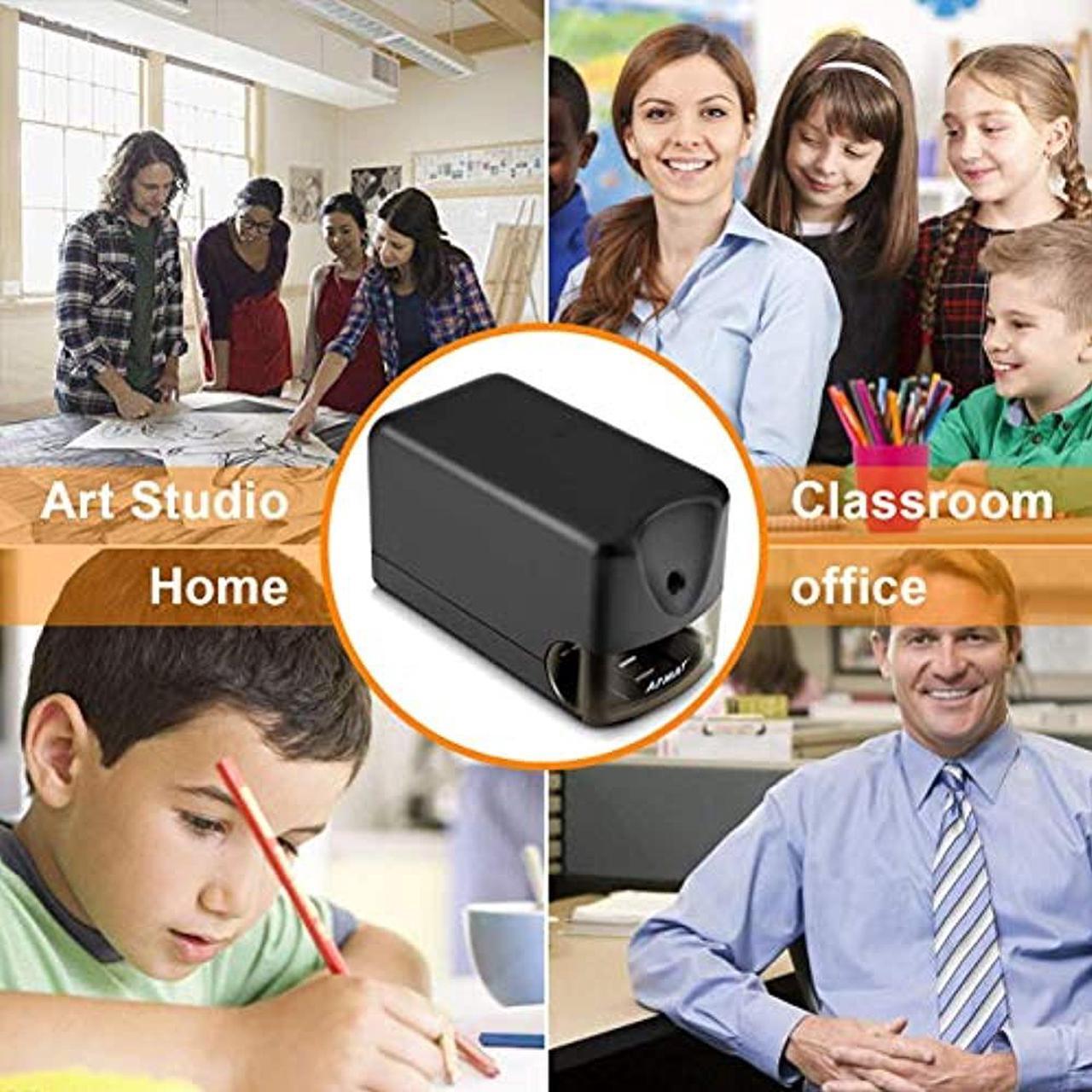 Alt view image 13 of 13 - AFMAT Electric Pencil Sharpener Heavy Duty, Classroom Pencil Sharpener for 6.5-8mm No.2/Colored Pencils, UL Listed Professional Pencil Sharpener w/Stronger Helical Blade, Best School Pencil Sharpener