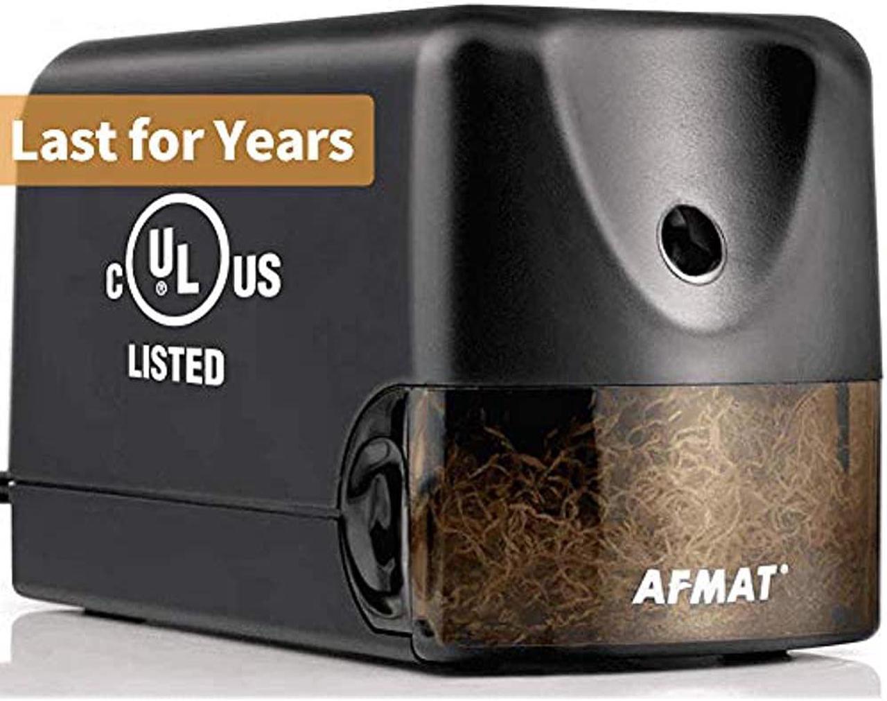 Alt view image 7 of 13 - AFMAT Electric Pencil Sharpener Heavy Duty, Classroom Pencil Sharpener for 6.5-8mm No.2/Colored Pencils, UL Listed Professional Pencil Sharpener w/Stronger Helical Blade, Best School Pencil Sharpener
