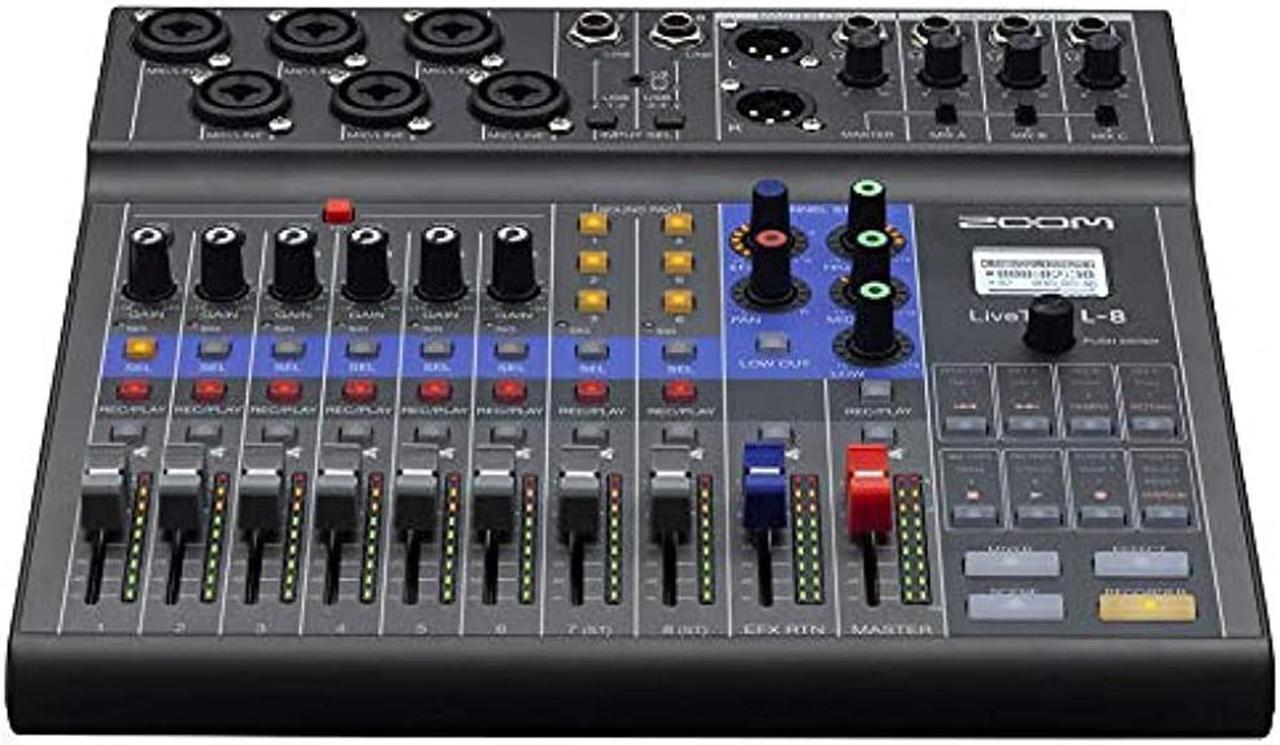 Alt view image 8 of 20 - Zoom LiveTrak L-8 Portable 8-Channel Digital Mixer and Multitrack Recorder