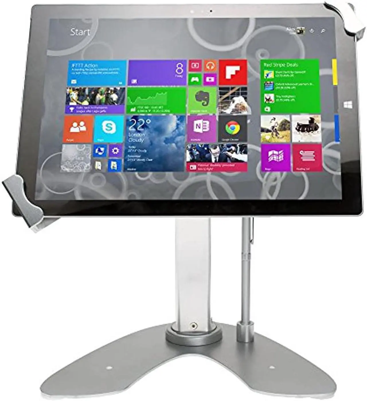 Alt view image 10 of 20 - Cta Digital Universal Dual Security Kiosk With Locking Holder And Anti-Theft Cable For 7-13 Inch Tablets