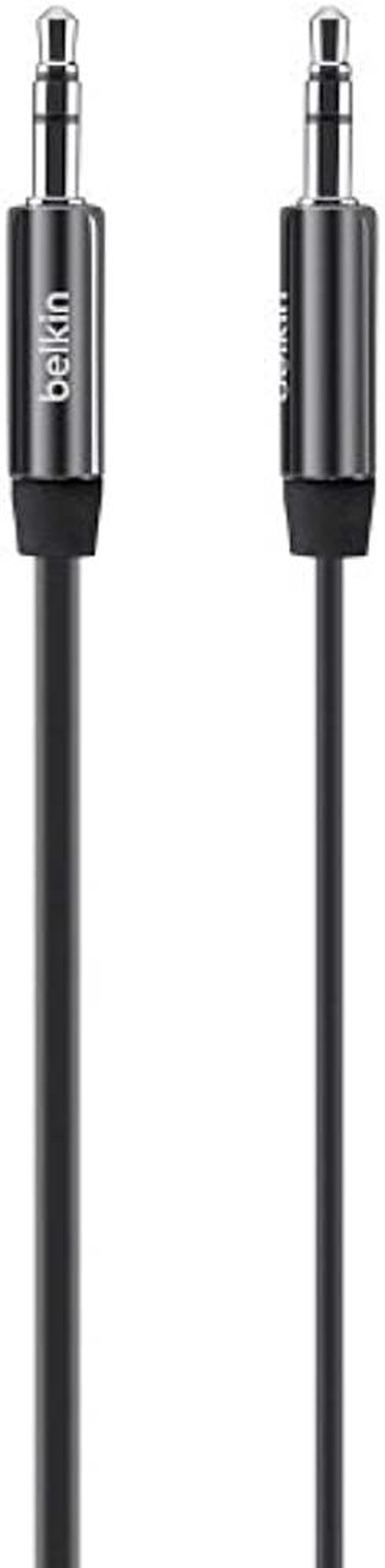 Alt view image 4 of 5 - Belkin 3.5mm plug MIXIT Flat Aux Cable (3 Feet) - Black
