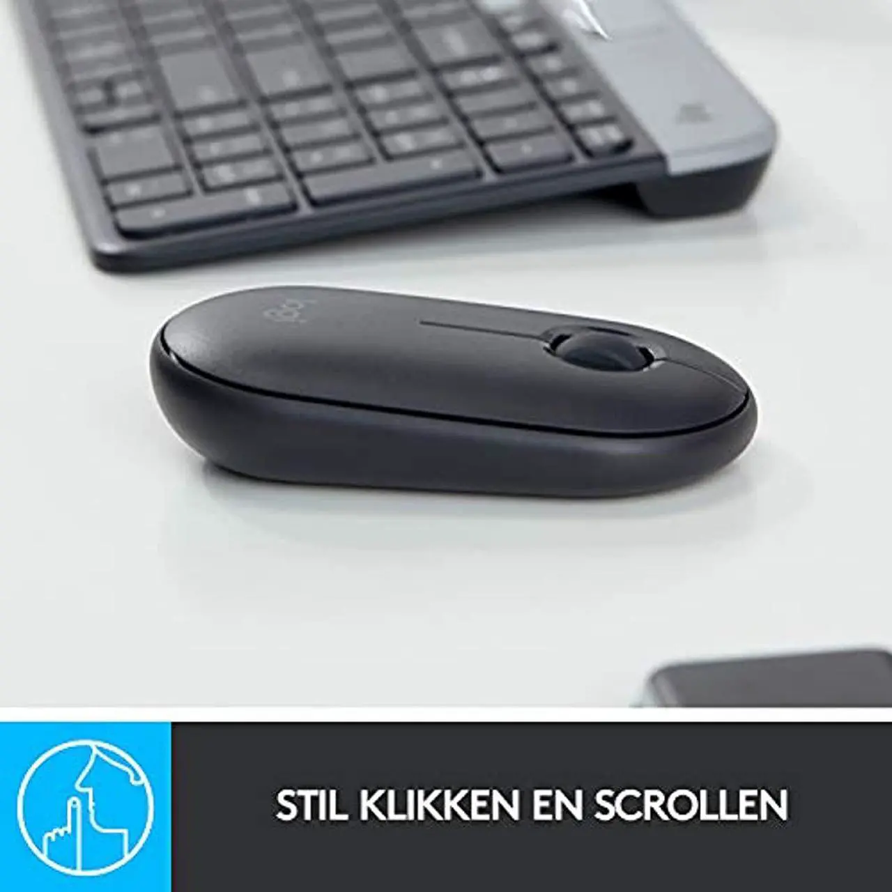 Alt view image 5 of 20 - Logitech Pebble M350 Wireless Mouse with Bluetooth or USB - Graphite