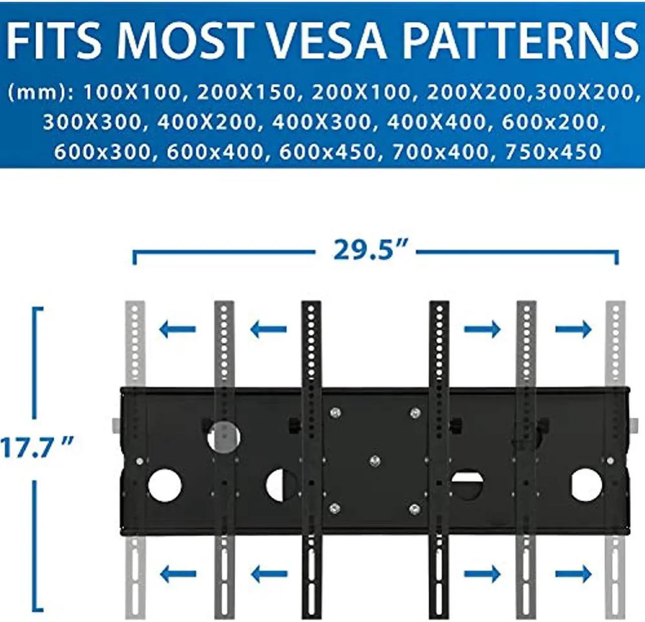 Alt view image 6 of 8 - Mount-It! Full Motion TV Mount | Fits 43"-60" TVs | Swing Out Wall Arm