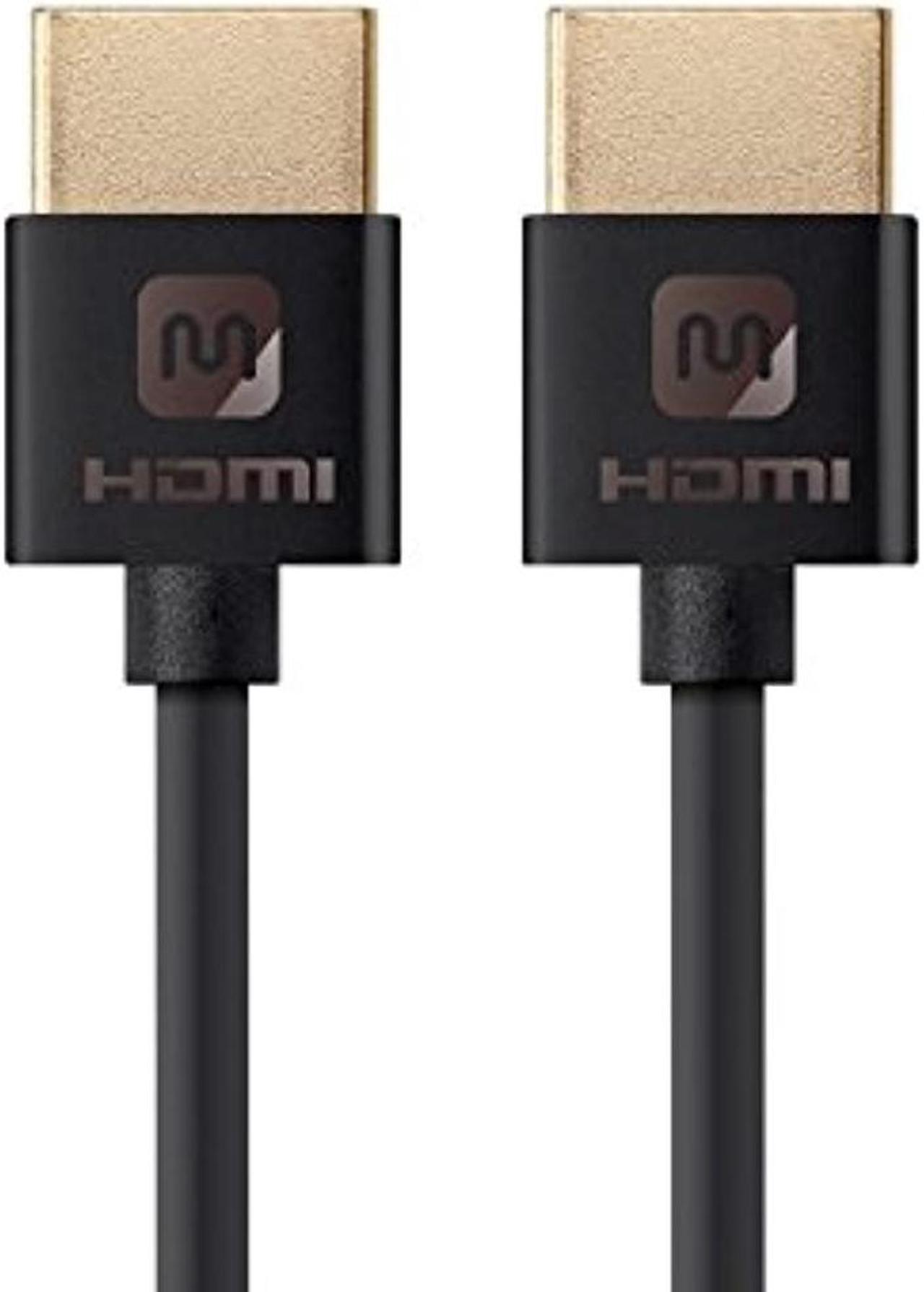 Monoprice HDMI Cable - 1.5 Feet - Black | High Speed, 4K@60Hz, HDR, 18Gbps, 36AWG, YUV 4:4:4, Compatible with UHD TV and More - Ultra Slim Series