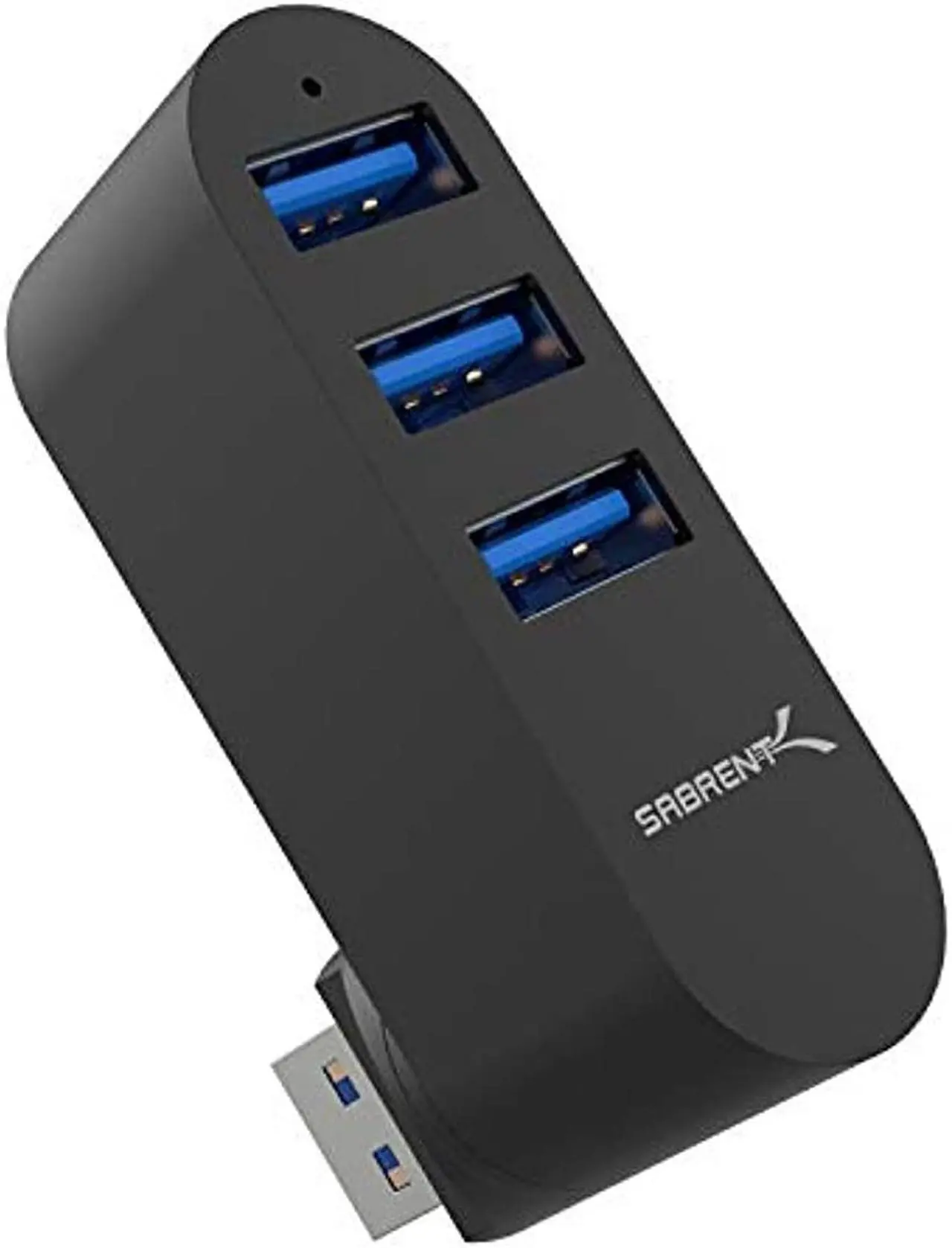 Main image of SABRENT Premium 3 Port Aluminum Mini USB 3.0 Hub [90°/180° Degree Rotatable] (HB-R3MB)