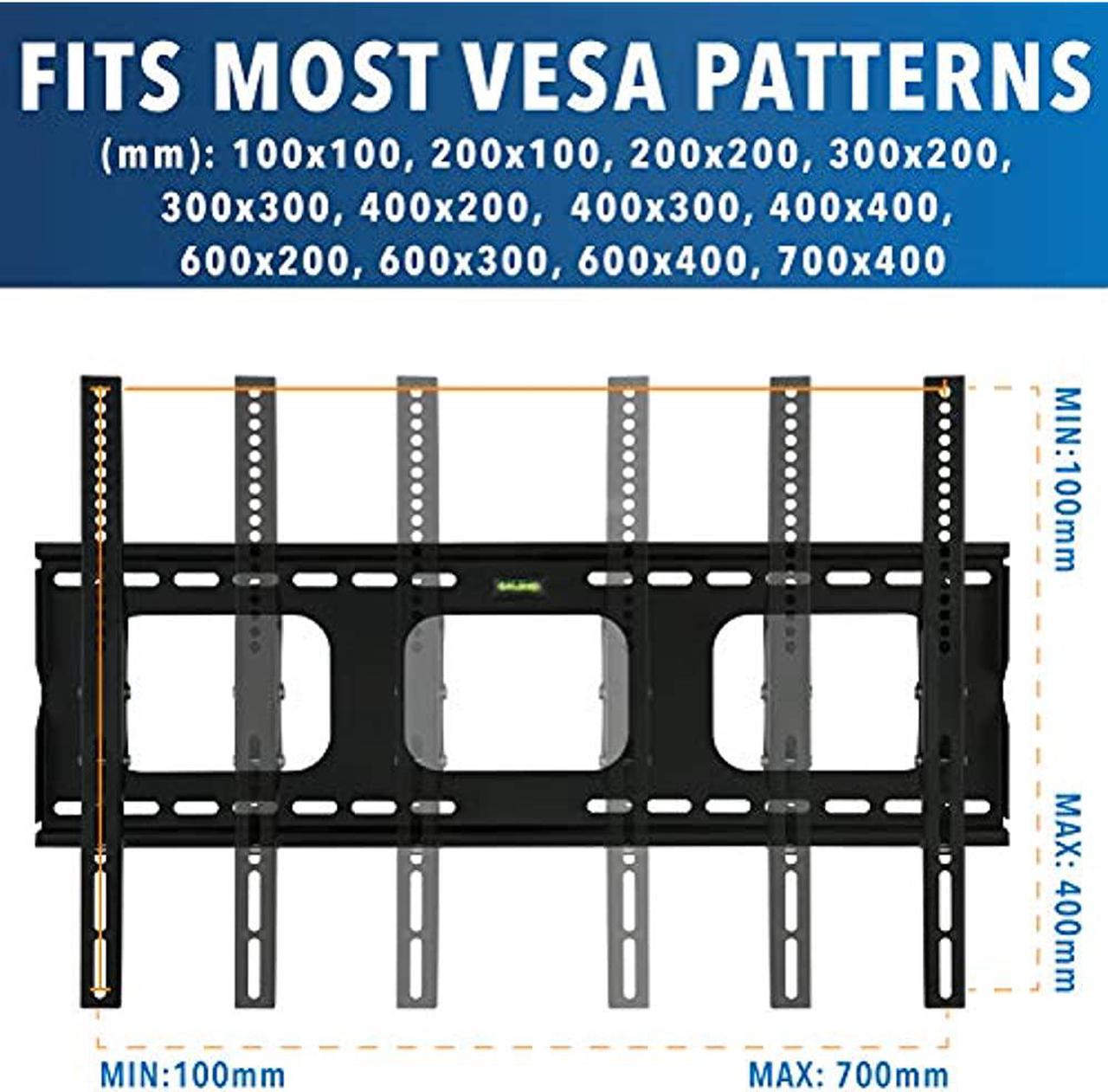 Alt view image 11 of 14 - Mount-It! Tilting TV Mount | Fits 50"-65" Flat Screen TVs | Wall Bracket VESA 750 x 450 Max
