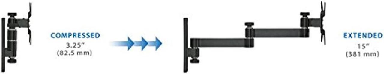 Alt view image 6 of 8 - Mount-It! Monitor Wall Mount |  Fits Up to 30" Screens | Full Motion