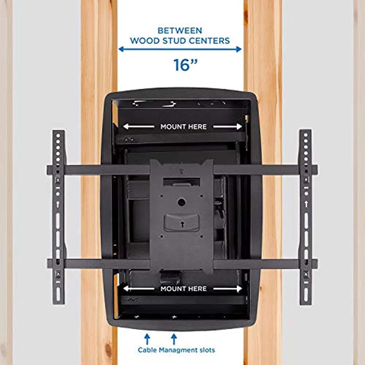 Alt view image 11 of 14 - Mount-It! Recessed TV Wall Mount | In-Wall TV Bracket for Flush Installation | Fits Screen Sizes 32-70 Inch TVs