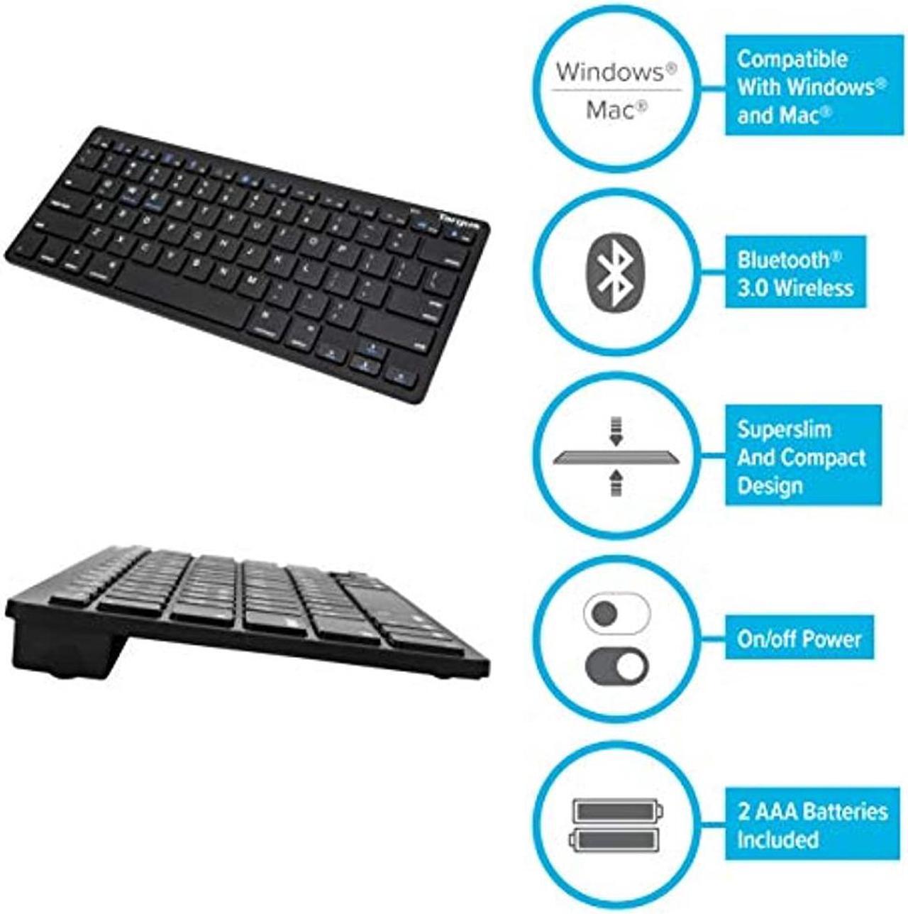 Alt view image 13 of 20 - Targus KB55 Multi-Platform Bluetooth Keyboard - AKB55TT
