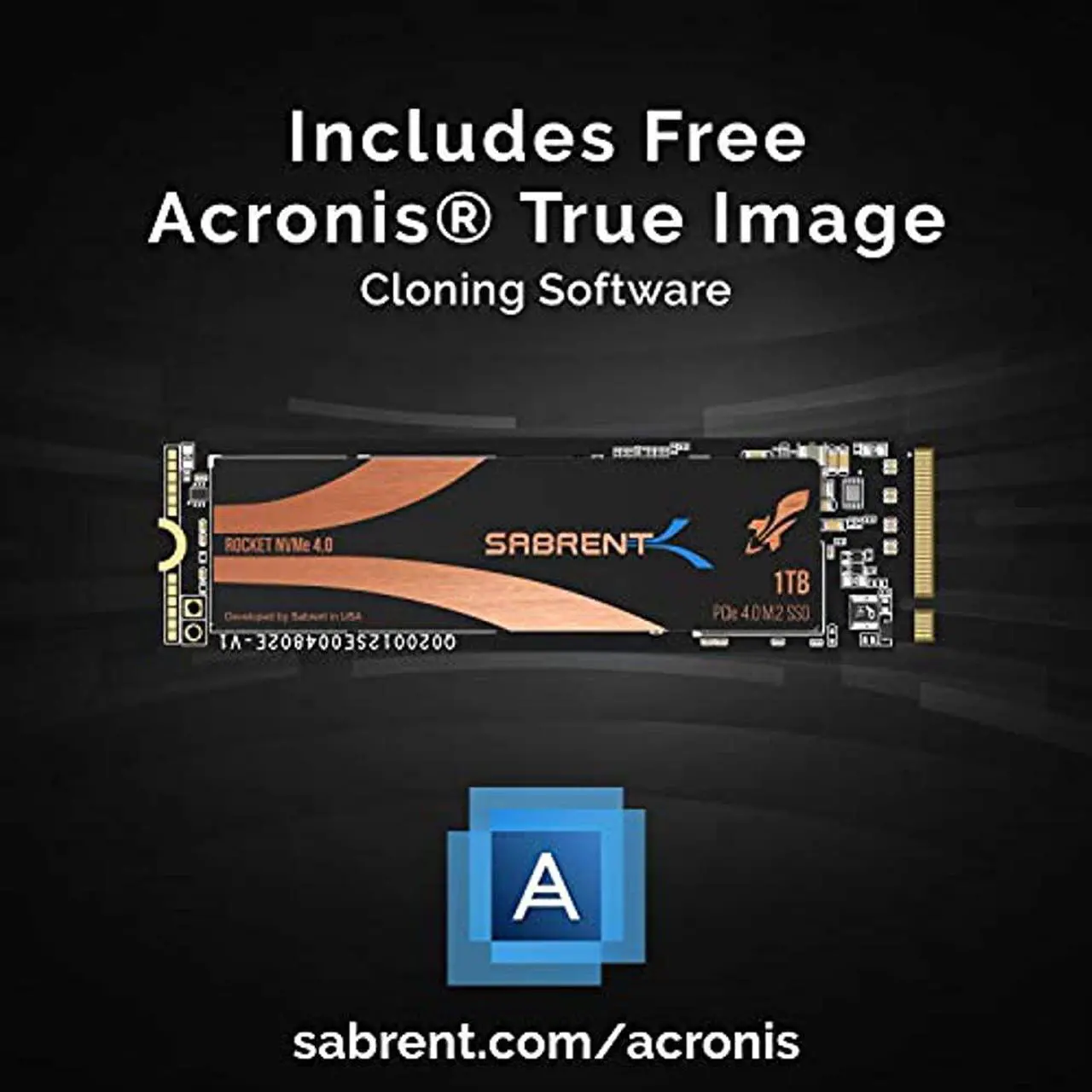 Alt view image 3 of 12 - SABRENT 1TB Rocket NVMe 4.0 Gen4 PCIe M.2 Internal SSD Extreme Performance Solid State Drive (SB-ROCKET-NVMe4-1TB)