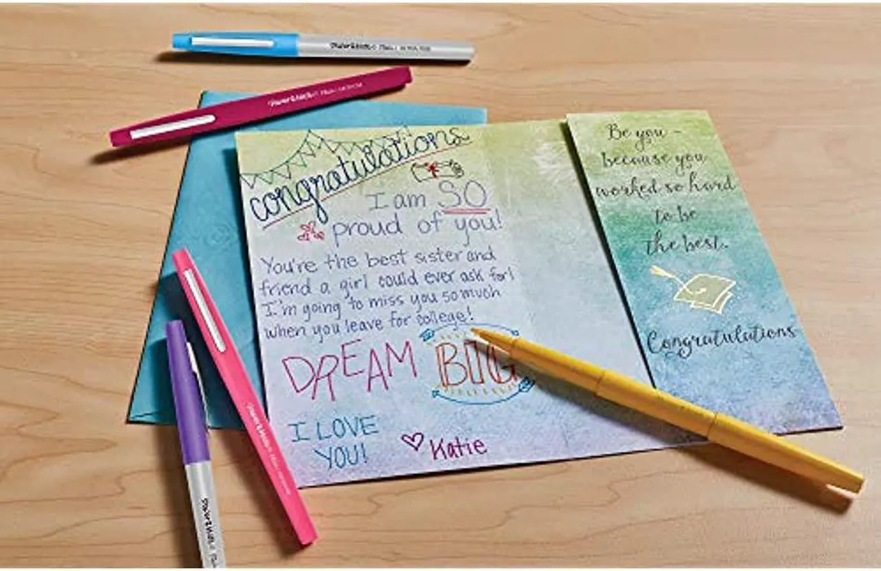 Alt view image 8 of 13 - Paper Mate 1978998 Point Guard Flair Bullet Point Stick Pen, Assorted Colors, .7Mm, 24/Set