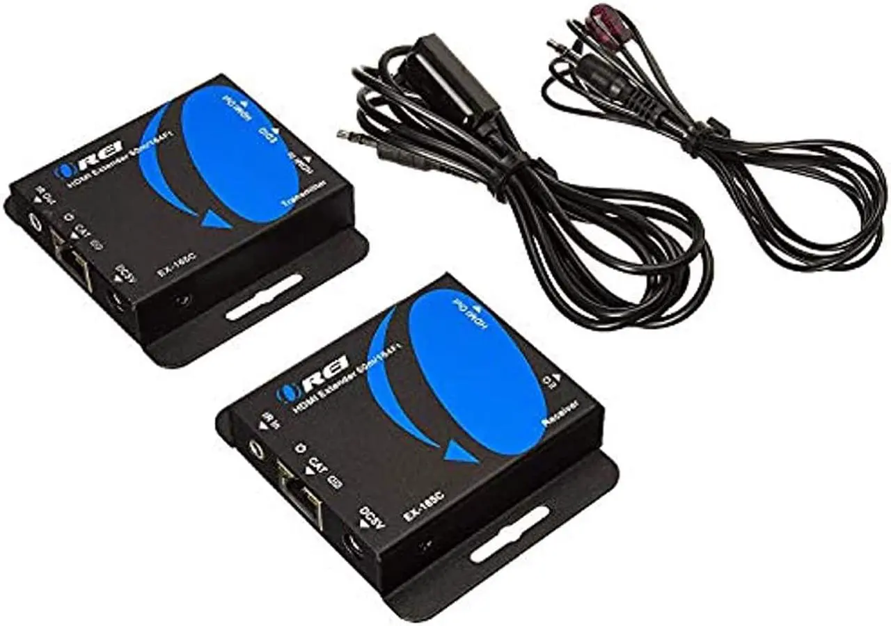 Alt view image 9 of 9 - OREI 164-Feet HDMI Extender Over Single CAT5/CAT6 upto 1080p, Full HD, Loop Out Option,  with IR (EX-165C)