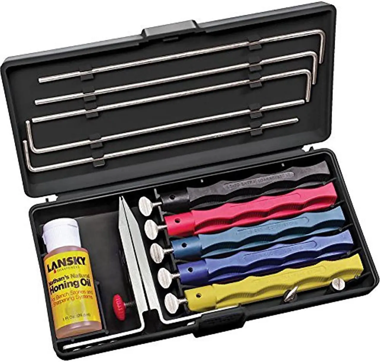 Alt view image 5 of 9 - Lansky Deluxe 5-Stone Sharpening System LKCLX