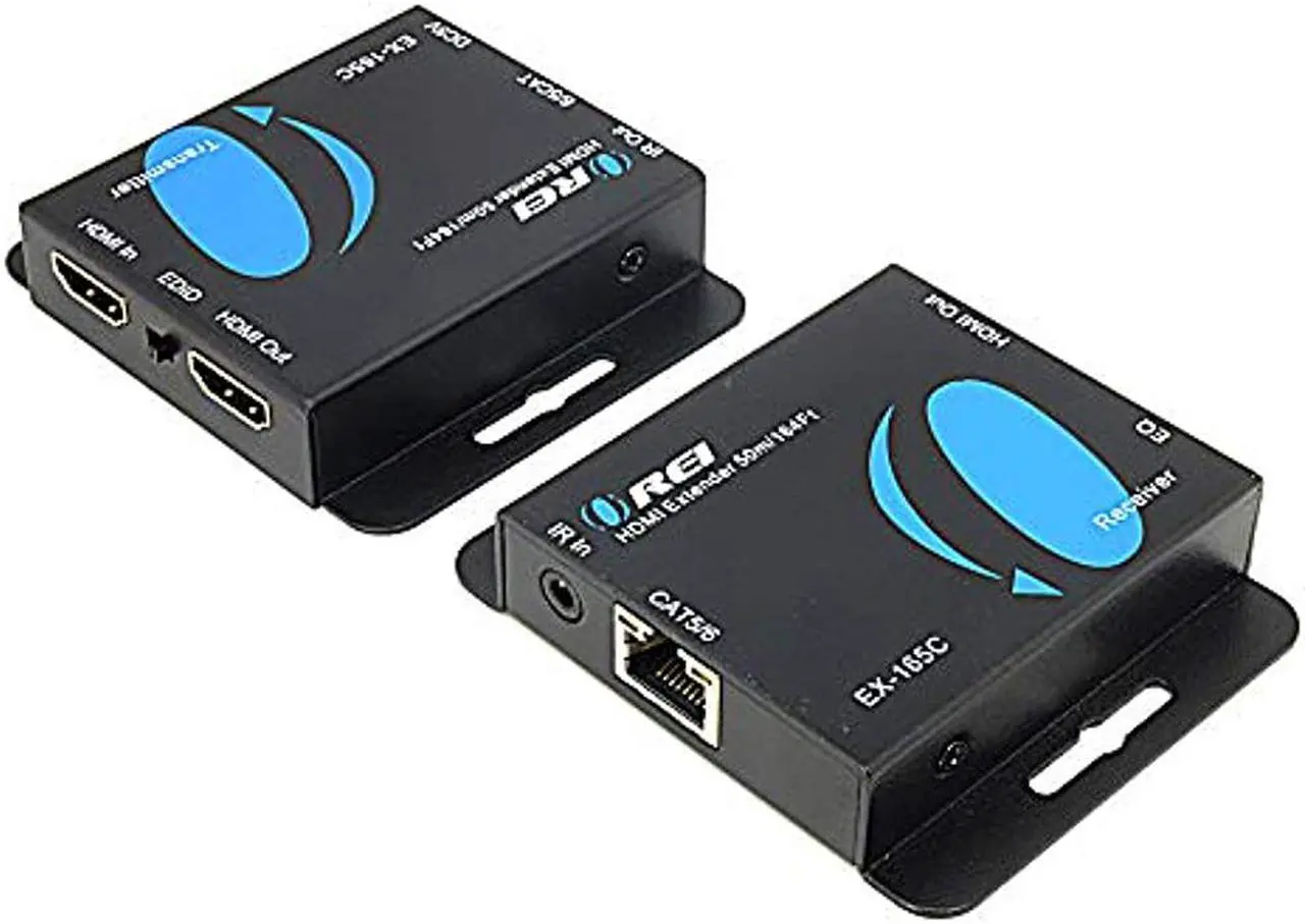 Alt view image 5 of 9 - OREI 164-Feet HDMI Extender Over Single CAT5/CAT6 upto 1080p, Full HD, Loop Out Option,  with IR (EX-165C)