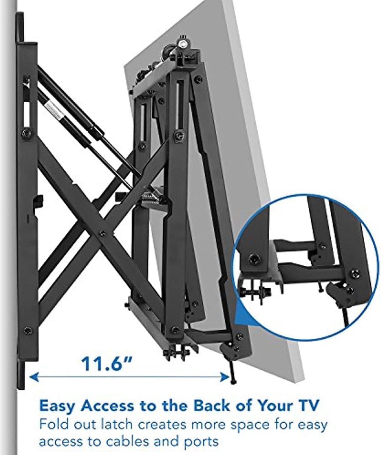 Alt view image 6 of 15 - Mount-It! Digital Signage TV Mount | Fits 50"-70" TVs | Menu Board Pop Out Function