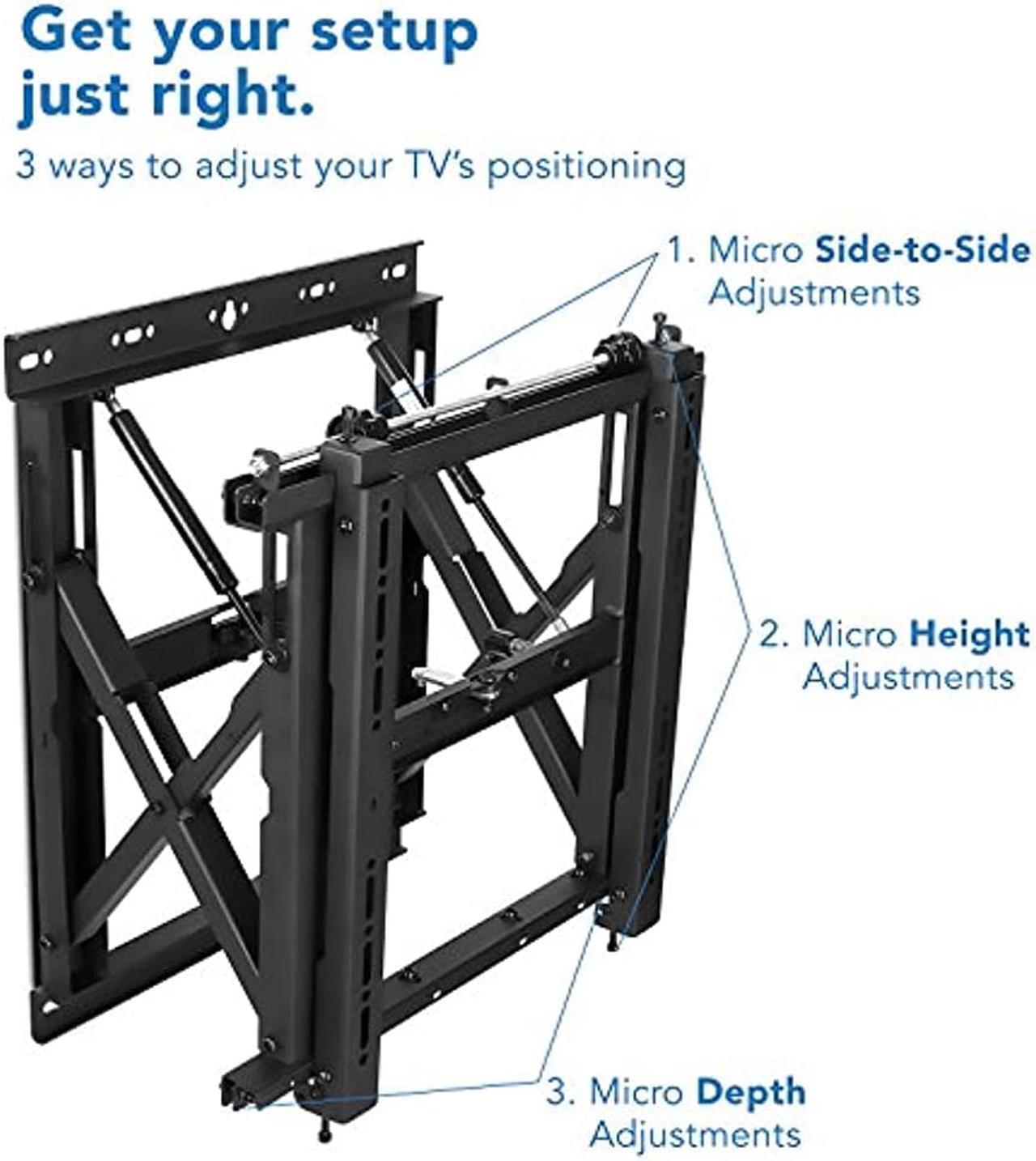 Alt view image 5 of 15 - Mount-It! Digital Signage TV Mount | Fits 50"-70" TVs | Menu Board Pop Out Function