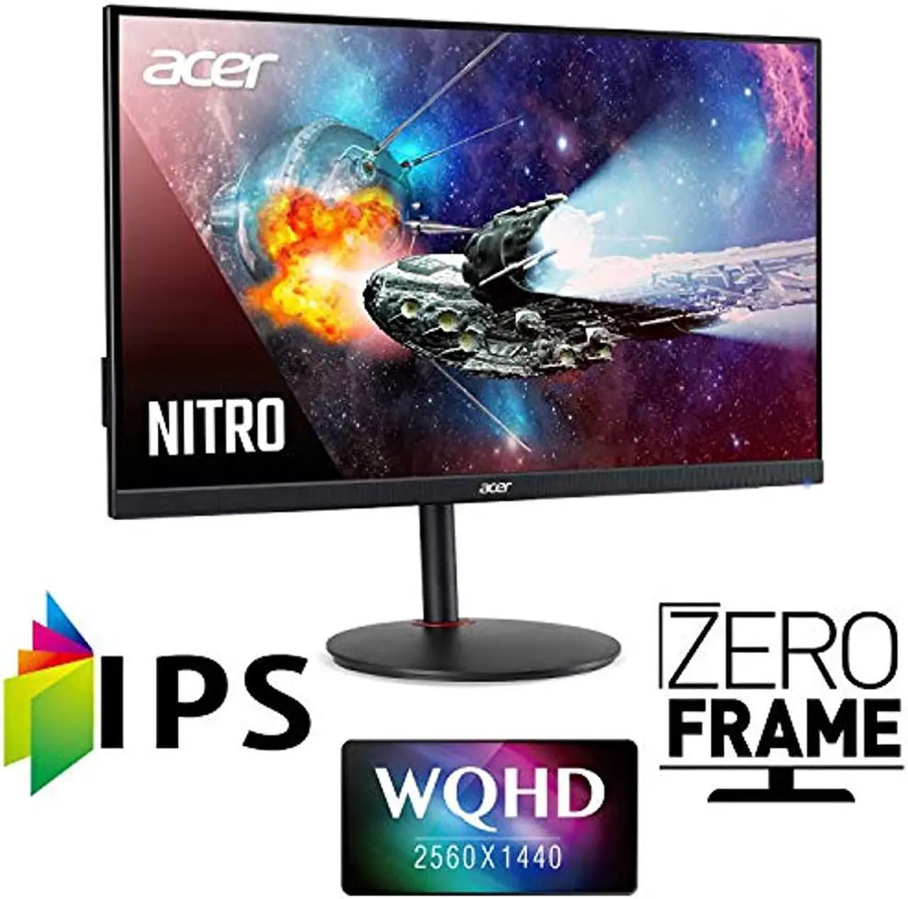 Alt view image 9 of 17 - Acer Nitro XV272U Pbmiiprzx 27" WQHD (2560 x 1440) IPS Monitor with AMD Radeon FreeSync Technology, 144Hz, 1ms VRB, VESA Certified DisplayHDR400, DCI-P3, Delta E<2