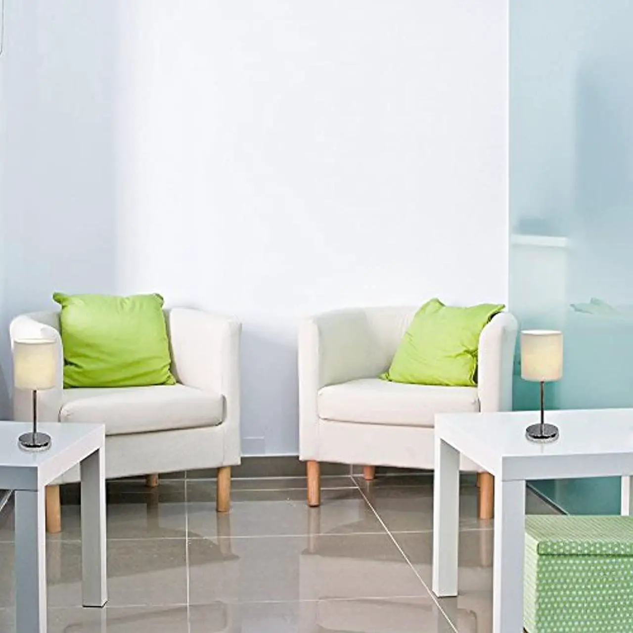 Alt view image 6 of 16 - Simple Designs Chrome Mini Basic Table Lamp with Fabric Shade 2 Pack Set